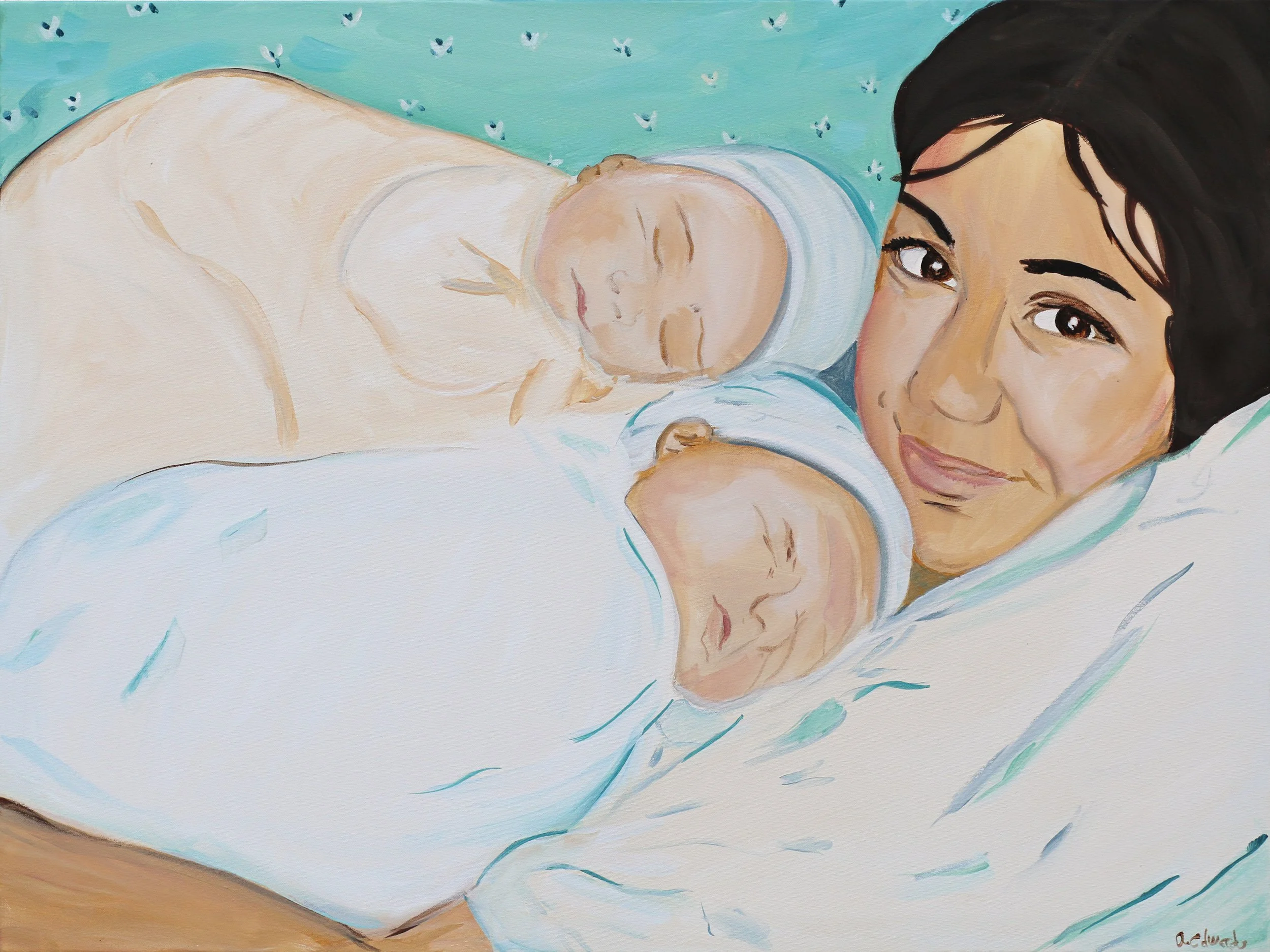 Love times two
40x30 Acrylics on Canvas