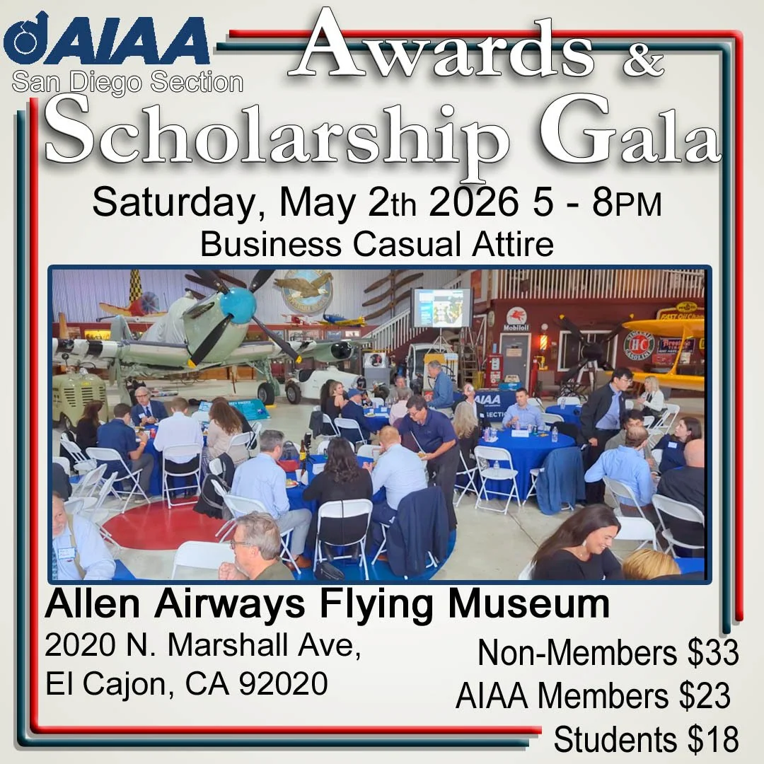 AIAA San Diego Section Awards &amp; Scholarship Gala Event at Allen Airways Flying Museum