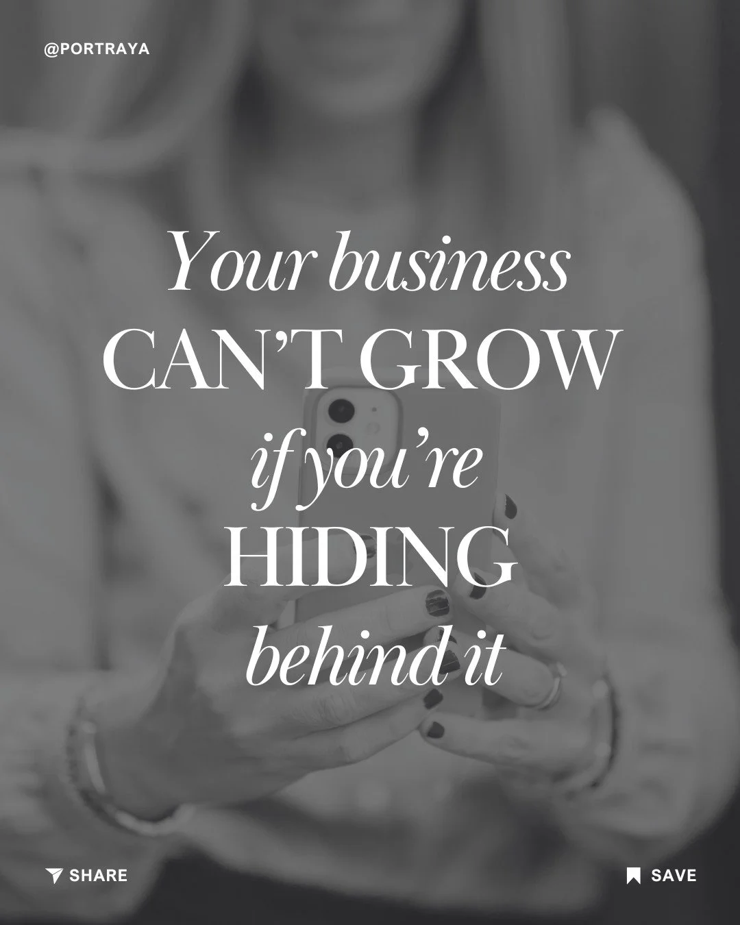 Are You Hiding Behind Your Business?

Not intentionally (or maybe intentionally?).
 And not because you lack confidence, or do you?

Usually it&rsquo;s because you&rsquo;re focused on the work. Delivering results. Leading teams. Taking care of client