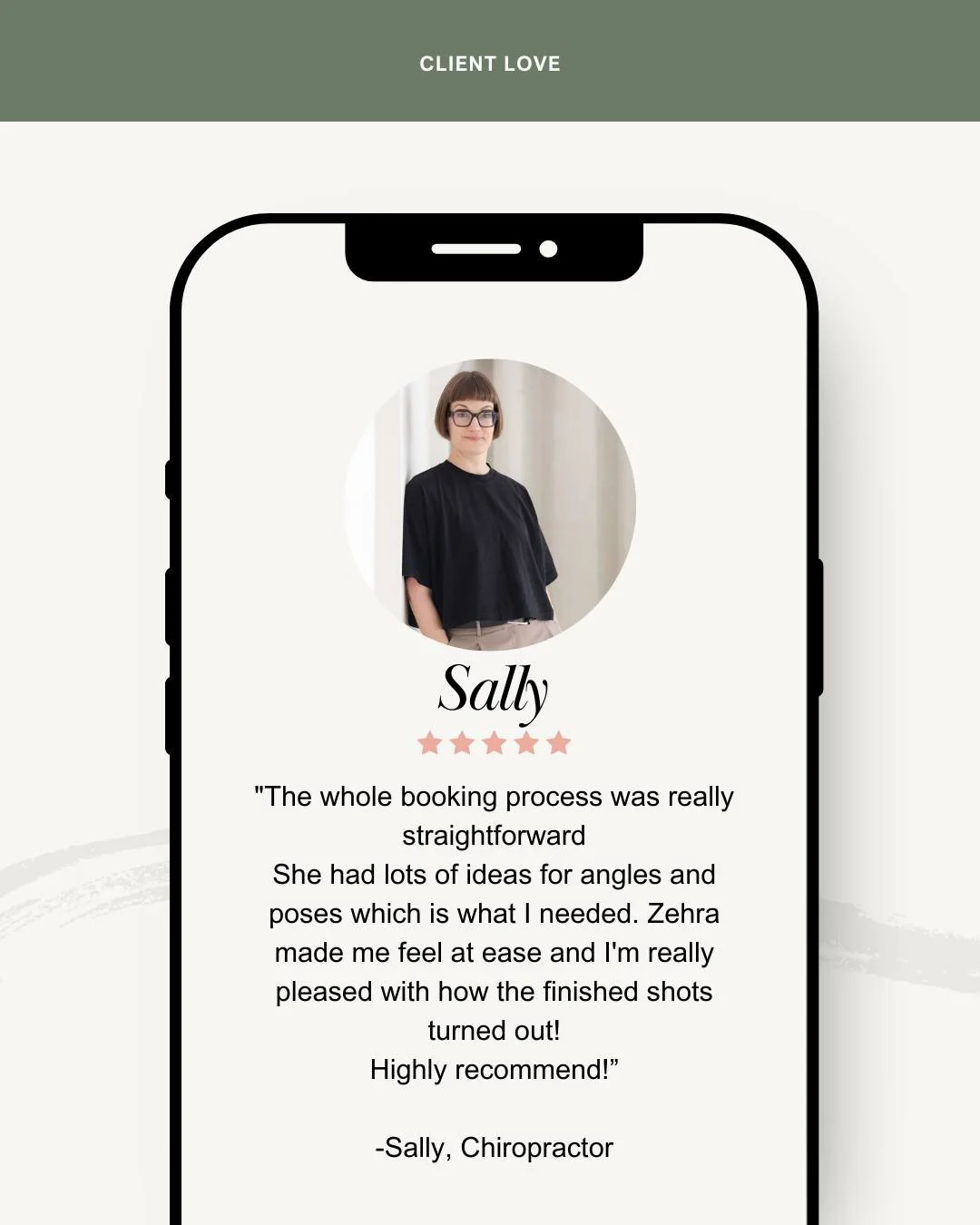 Thanks Sally for such a lovely review! Sally booked me for a one hour portrait session. She needed to update her website photos, have some updated content for her new course she's launching and some images for her socials. We worked at a studio to cr