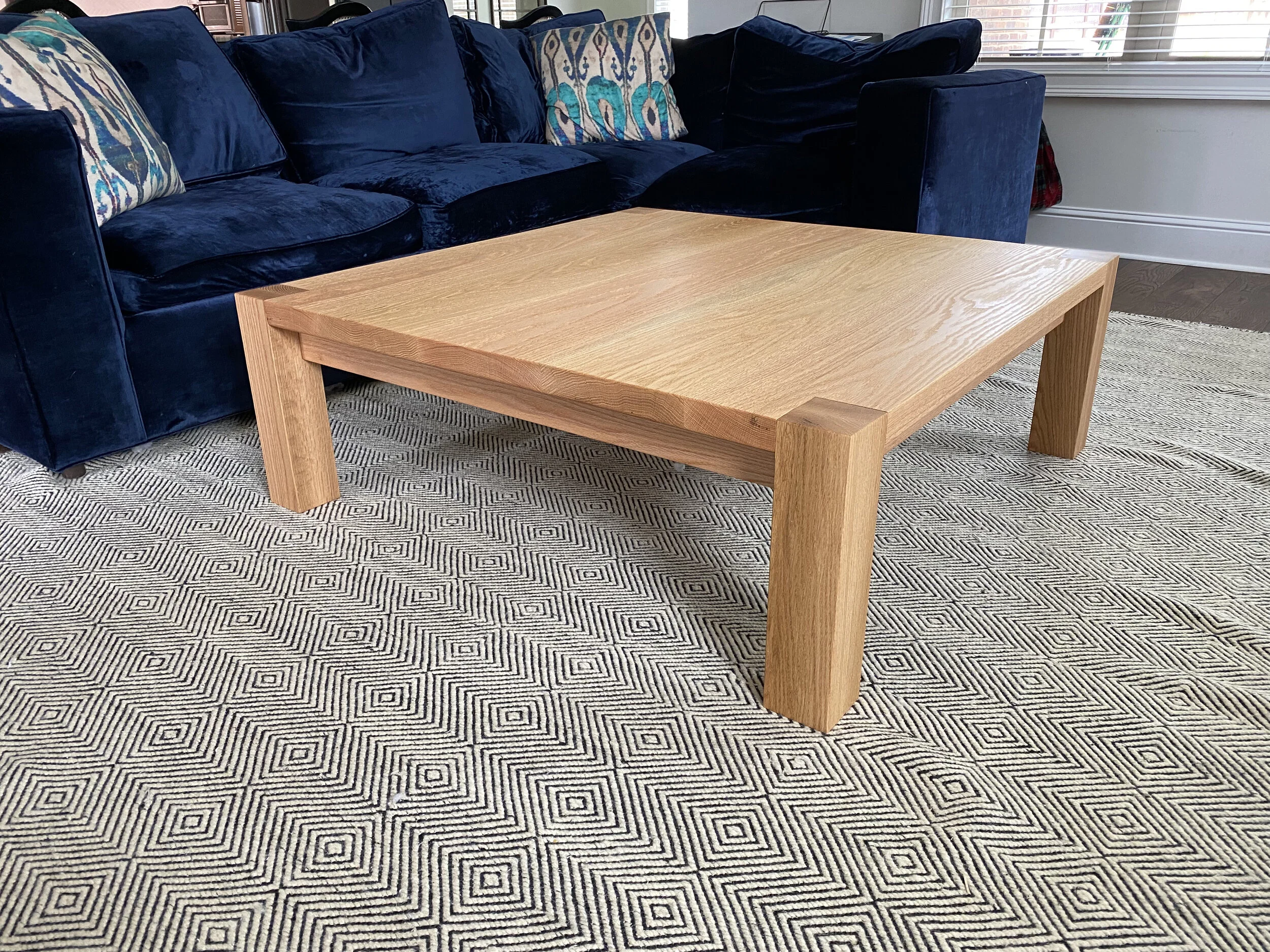 Red Oak Coffee Table, 48" x 48", Rubio Monocoat Pure Finish
