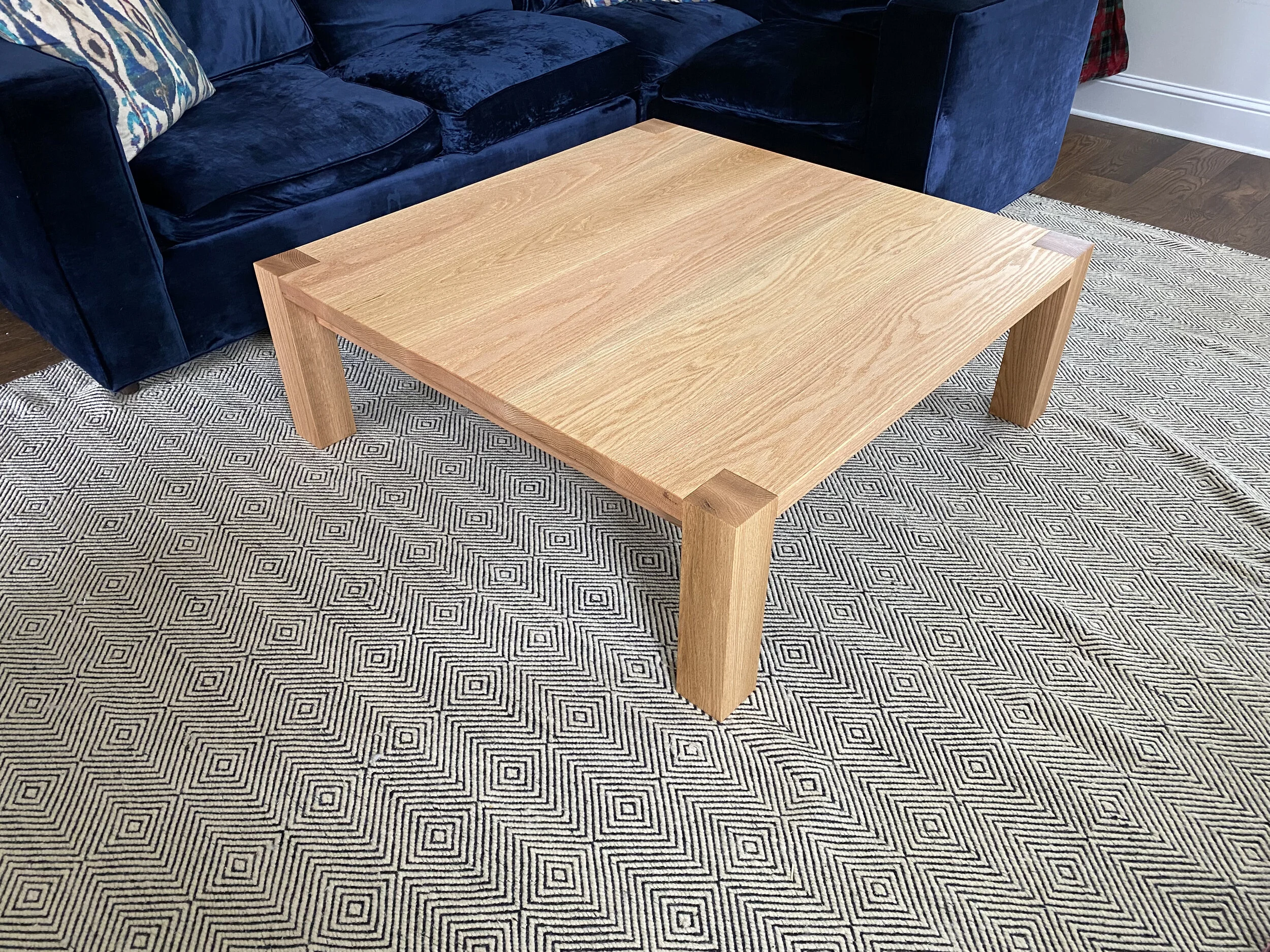 Red Oak Coffee Table, 48" x 48", Rubio Monocoat Pure Finish