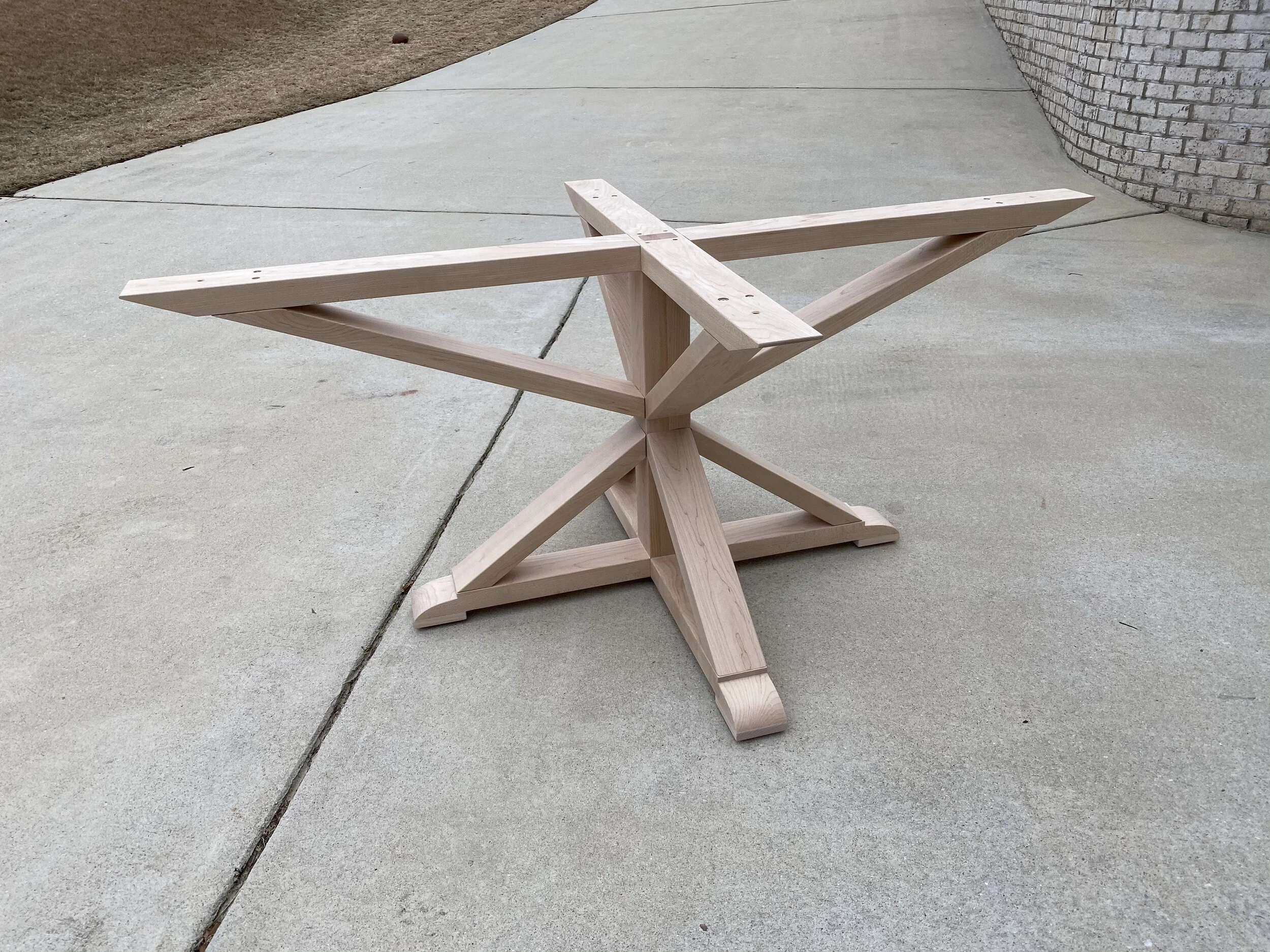 Base for Maple Dining Table,  Rubio Monocoat Cotton White