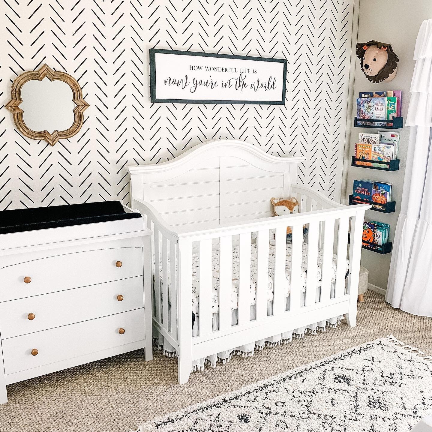 Space planning a nursery today has me thinking about this sweet space we created for baby Ethan 🖤

Hand painted that wall while pregnant and working full time. Needless to say, I was committed to the vision 😂

#projectnursery #nurserydesign #boynur