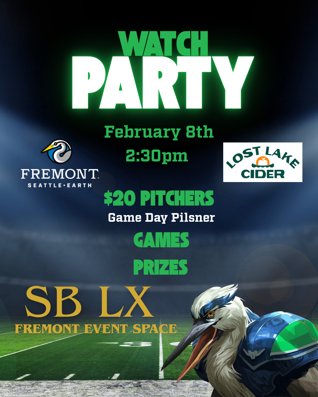 Super Bowl LX Watch Party!!