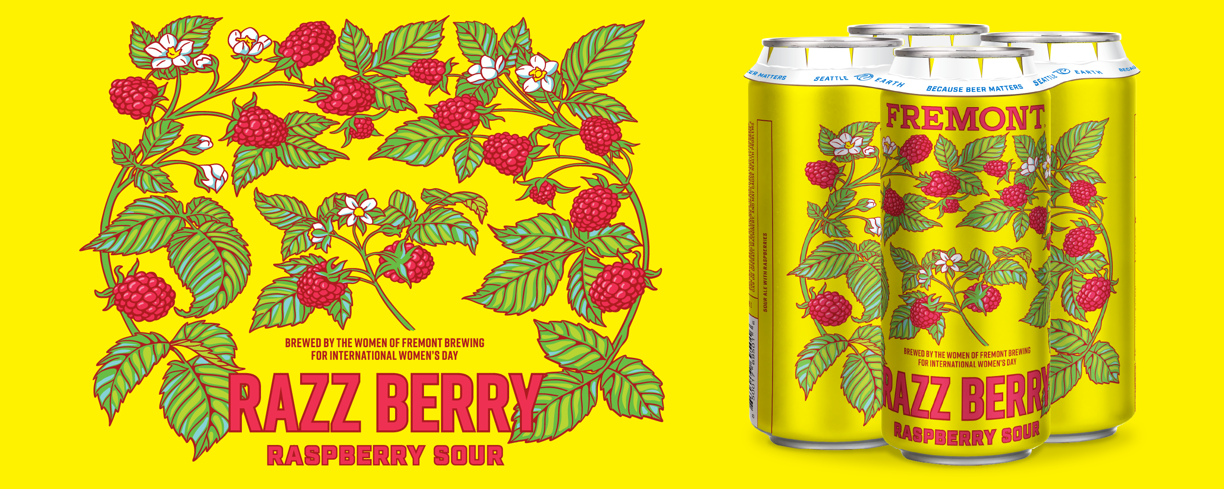 Razz Berry Sour Ale with Raspberries