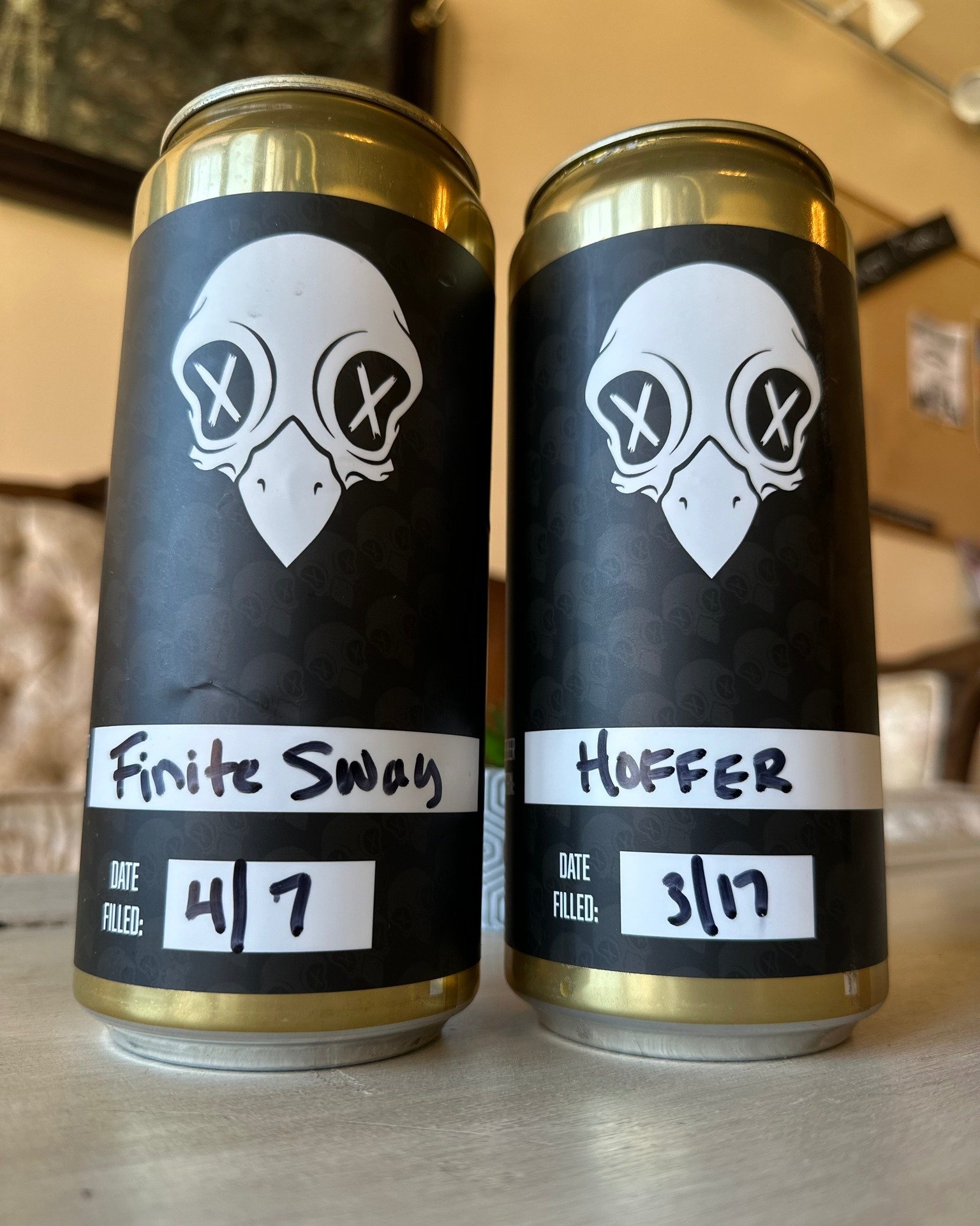 Cans of the week! Now available (in addition to Hoffer our House IPA) is Finite Sway! You may remember this beer as being Hannah's first brew. What better way to say farewell to winter than with a Witbier? See you at 4pm! #craftbeer #nanobrewery #wel