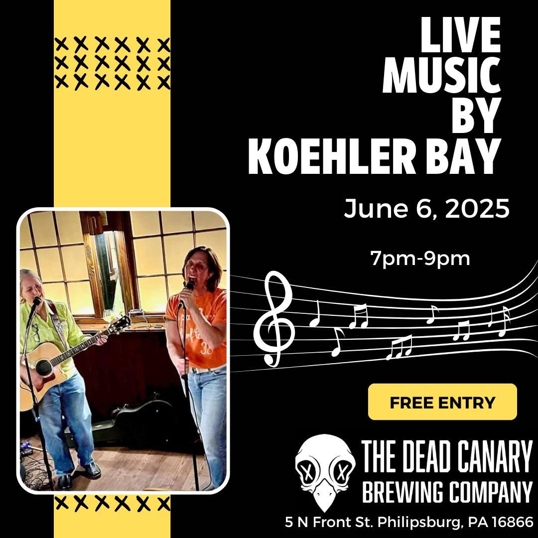 🎶 It&rsquo;s Live Music Night at The Dead Canary Brewing Co! 🎶

We&rsquo;re open at 4 PM, so come early, grab your favorite drink, and get settled &mdash; because the music kicks off at 7 PM!

Good tunes, great brews, and the best company &mdash; w