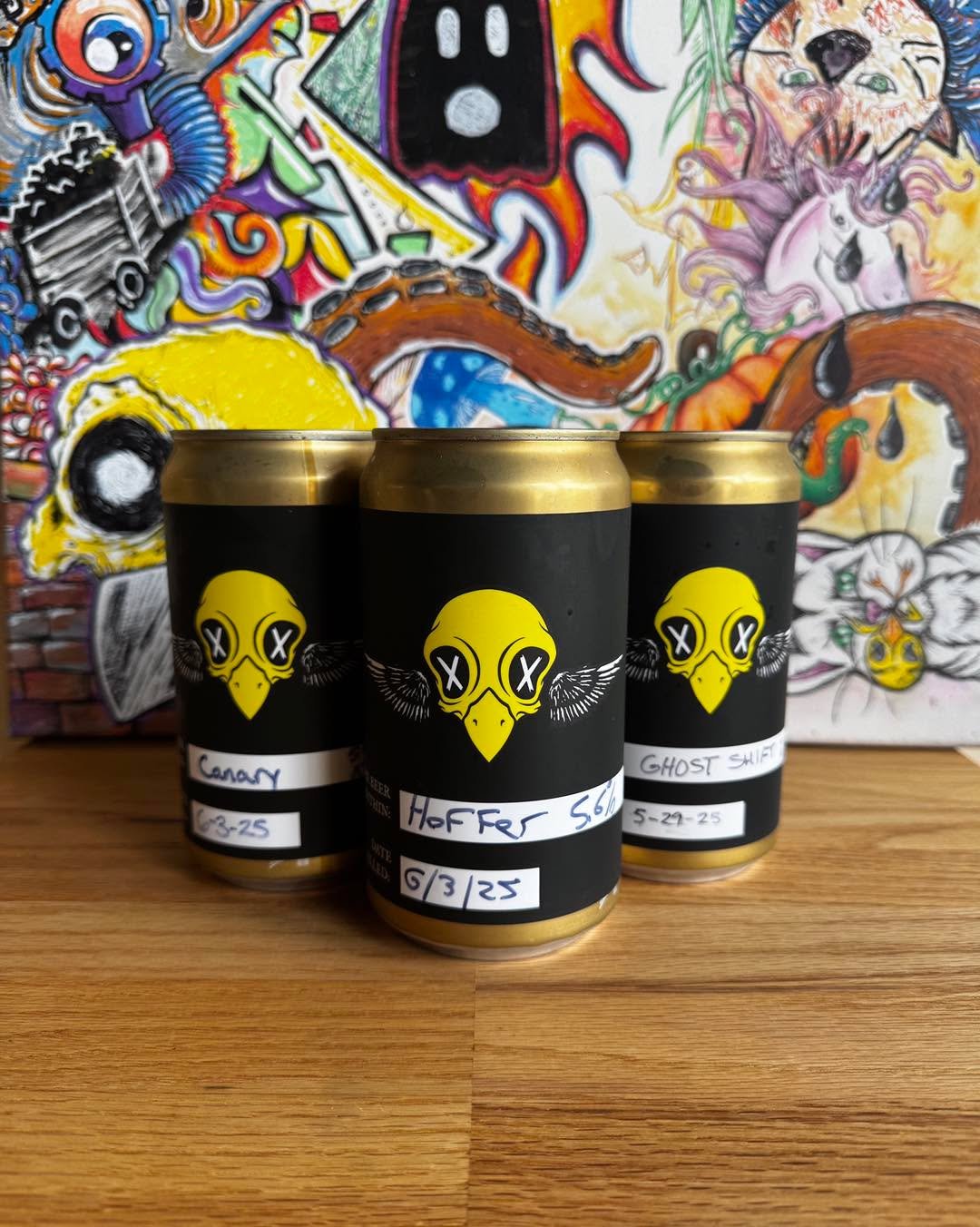 We are fully stocked with all your favorites, ready to go for any occasion 🍻👀

Stop by to pick up our new 25oz cans to-go, filled with our incredibly crushable house cream ale the Canary, our hazy house IPA the Hoffer, and our newer English ruby al