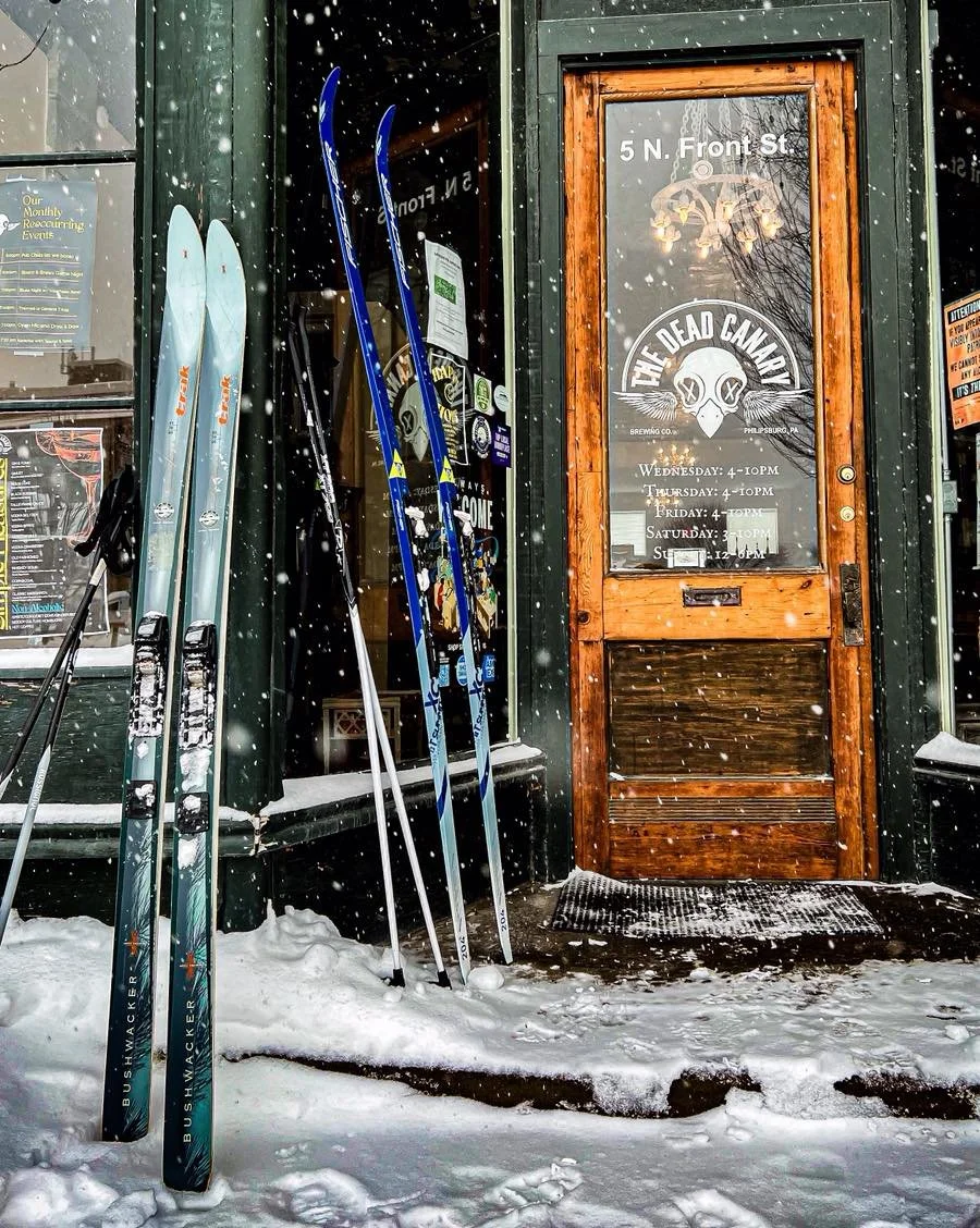 Thank you to the handful of adventurous souls who popped in today&mdash;and an extra special shout out to Paul Springer and Bob Culp with an amazing, weather appropriate, method of transportation that allowed for this perfectly wintry portrait~ ❄️ 🎿