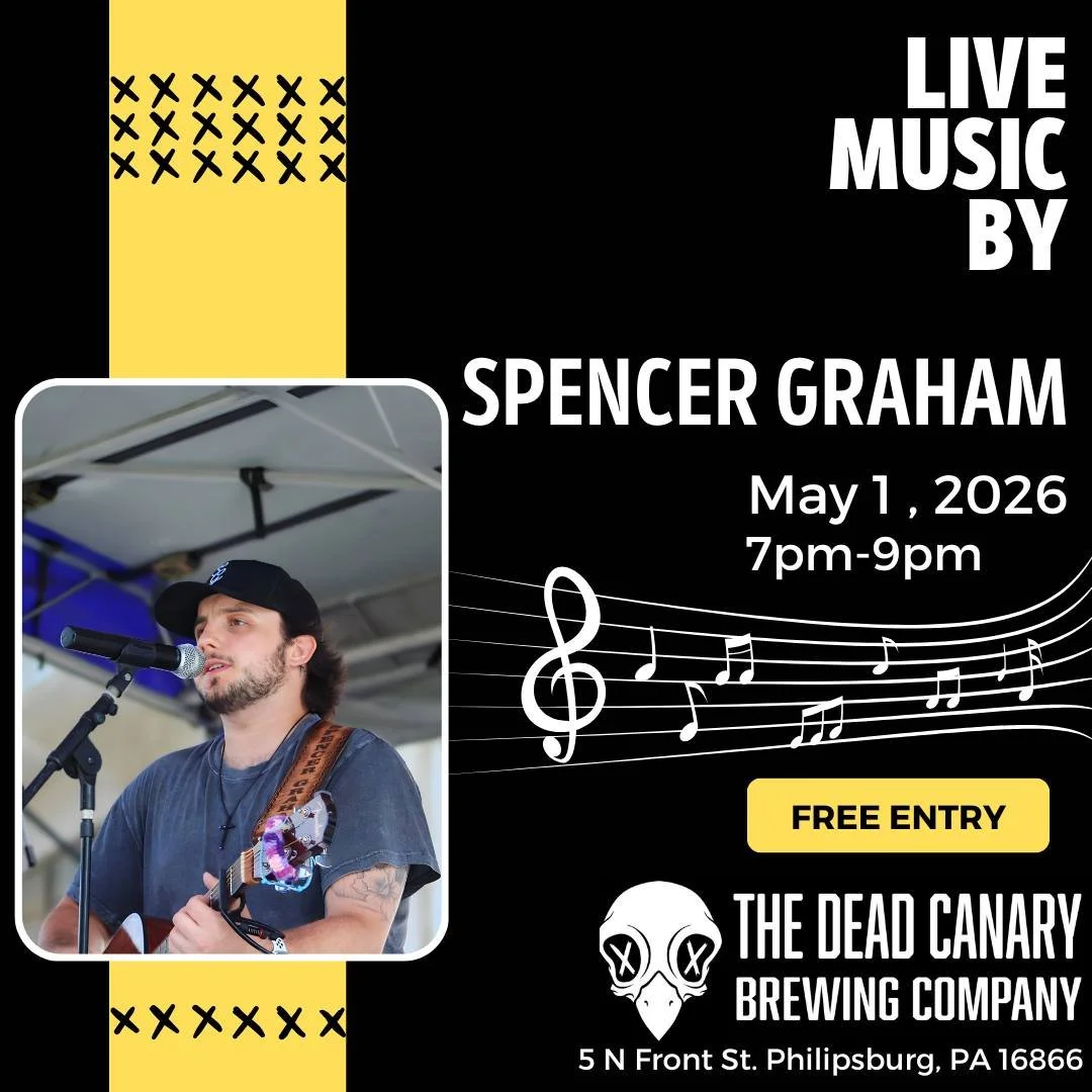 We&rsquo;re open 4&ndash;10 with live music starting at 7pm 🎶🍻

Happy Friday&mdash;let&rsquo;s kick off May the right way 🔥 Come grab a drink, find your spot, and enjoy the vibes all night long 👀

#PhilipsburgPA #LongLiveTheDeadCanary #HappyFrida