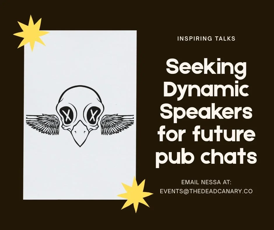 🗣️✨ Calling All Pub Chat Speakers! ✨🗣️

We&rsquo;re currently looking for speakers for our July, August, and September Pub Chats!

Have a topic you&rsquo;re passionate about, a business to share, a skill to teach, or a story to tell? We&rsquo;d lov