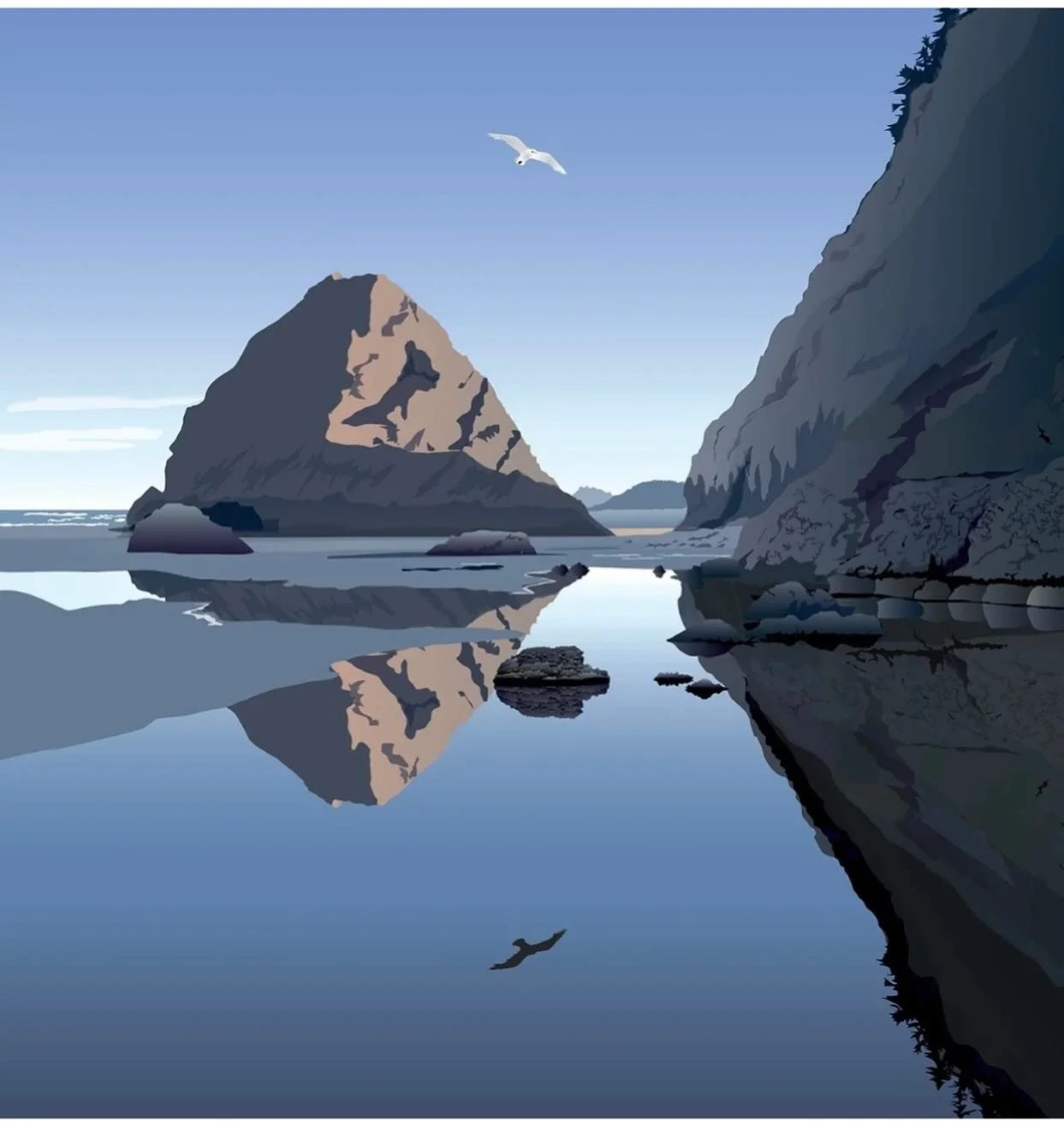 Low tide at Arch Cape is the August illustration in my calendar. Tide pools galore!

Order info on my website, links in my bio or MyURLs. Or you can find it at my booth @birdallianceoforegon Wild Arts Festival Dec. 6-7 OR @craftywonderland Holiday sh