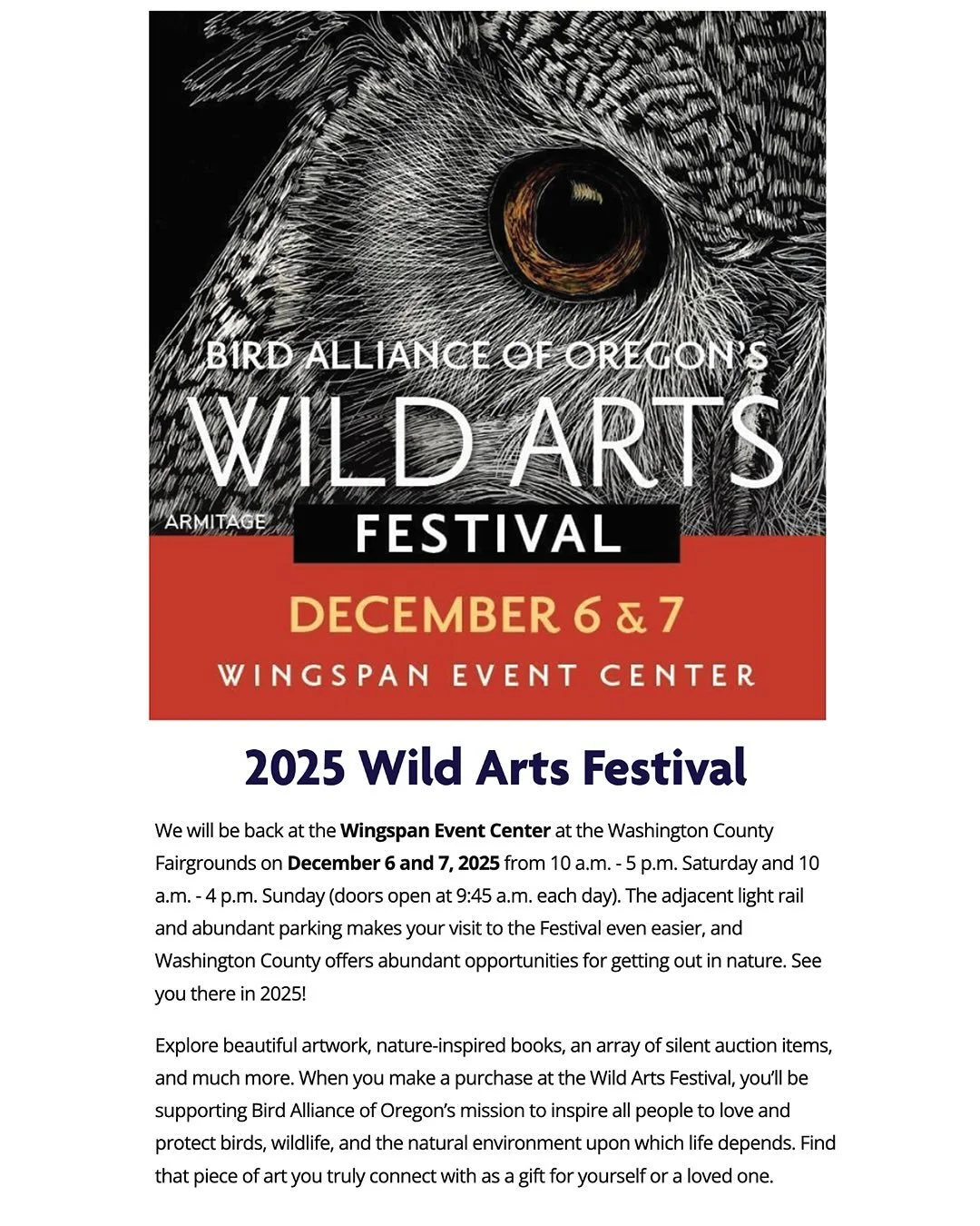 Coming this weekend! The Portland Bird Alliance Wild Arts Festival. I&rsquo;ll be there with my calendars and prints and notecards and I also made some cute stickers. A portion of each sale goes to the Bird Alliance to support their mission to love a
