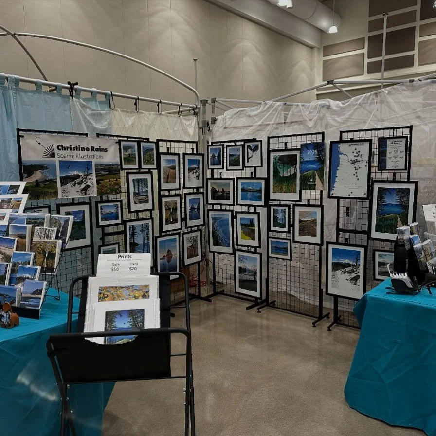 My booth is ready for the Wild Arts Festival. We had to do some reconfiguring but favorite daughter @lilasimm figured it out. Come on out! I have some new stuff printed as well as the old favorites. The show is Saturday and Sunday at the Wingspan Eve