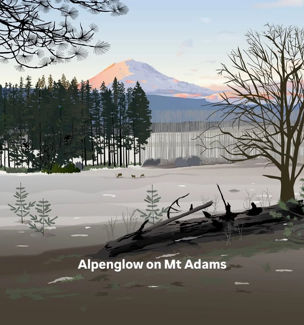 MY 2026 CALENDAR! All twelve of the beautiful Oregon and Washington illustrations. Still time to order, but don&rsquo;t dawdle!!!! 

Links in MyURLs.

#illustrations #oregon #washington #calendar #columbiagorge #hikes