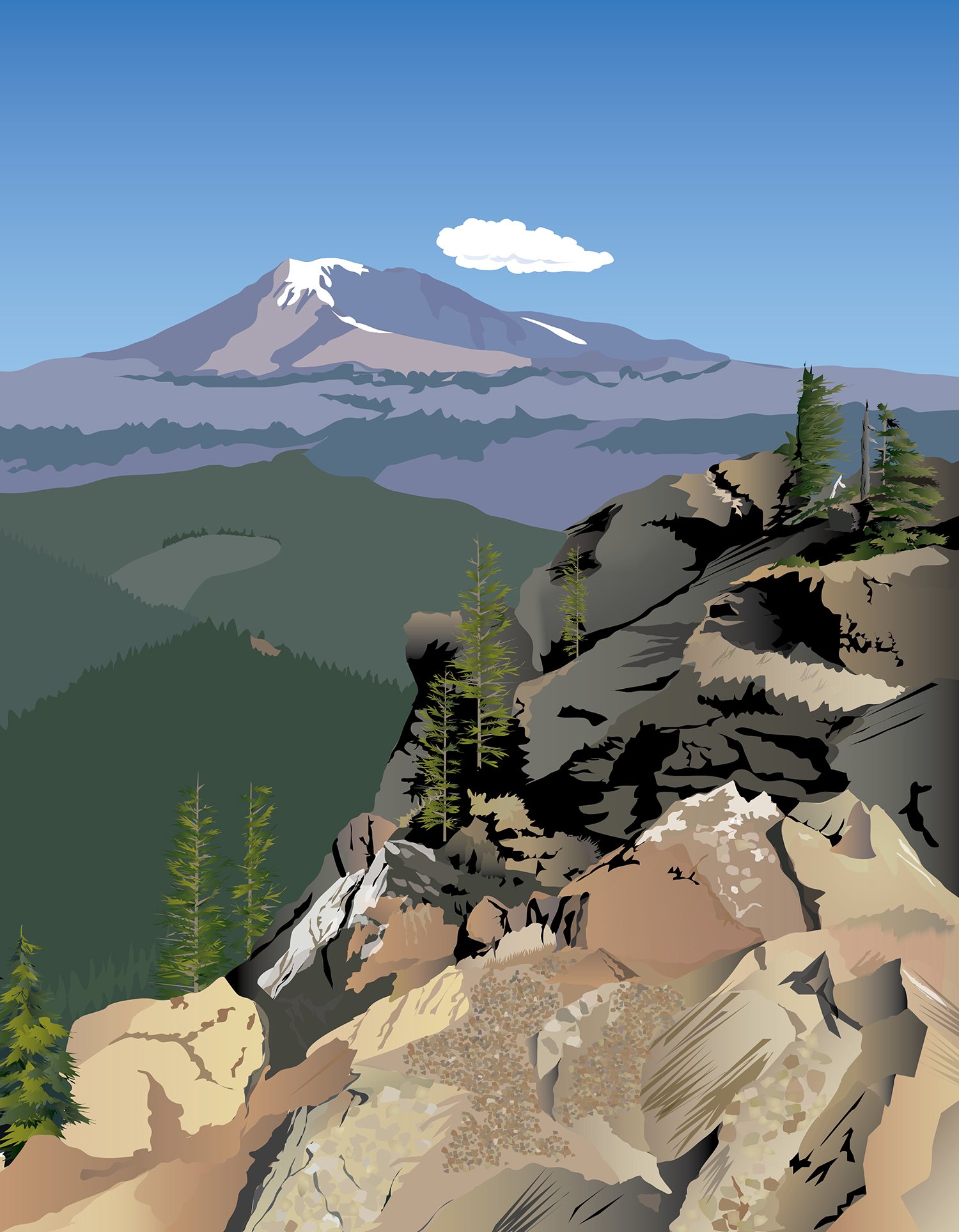 Mt Adams from Sleeping Beauty Trail