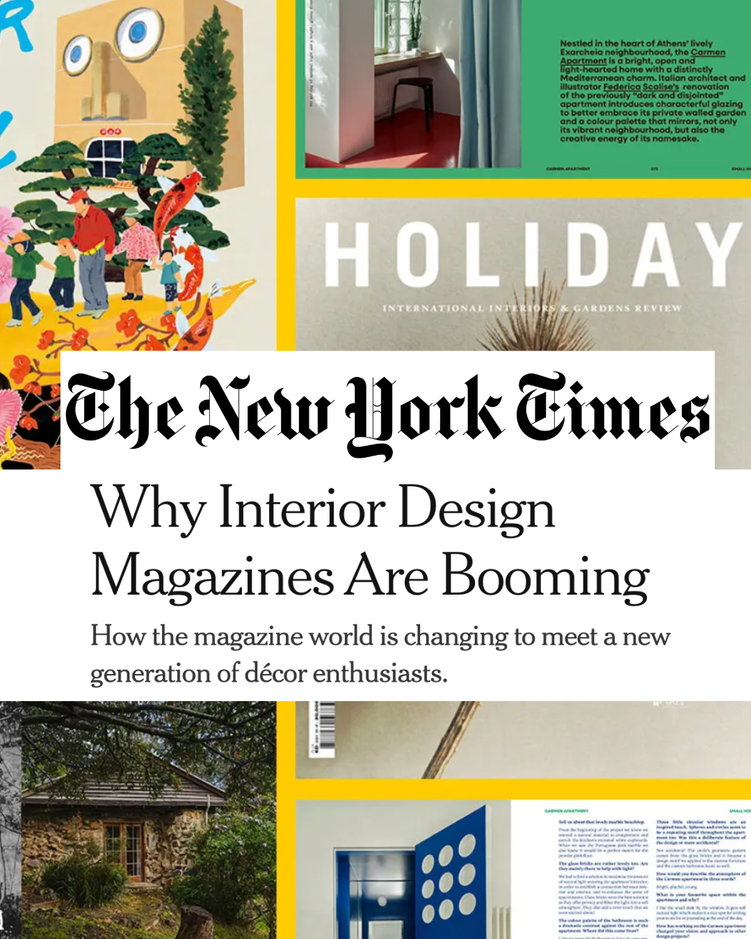New York Times: Why Interior Design Magazines Are Booming