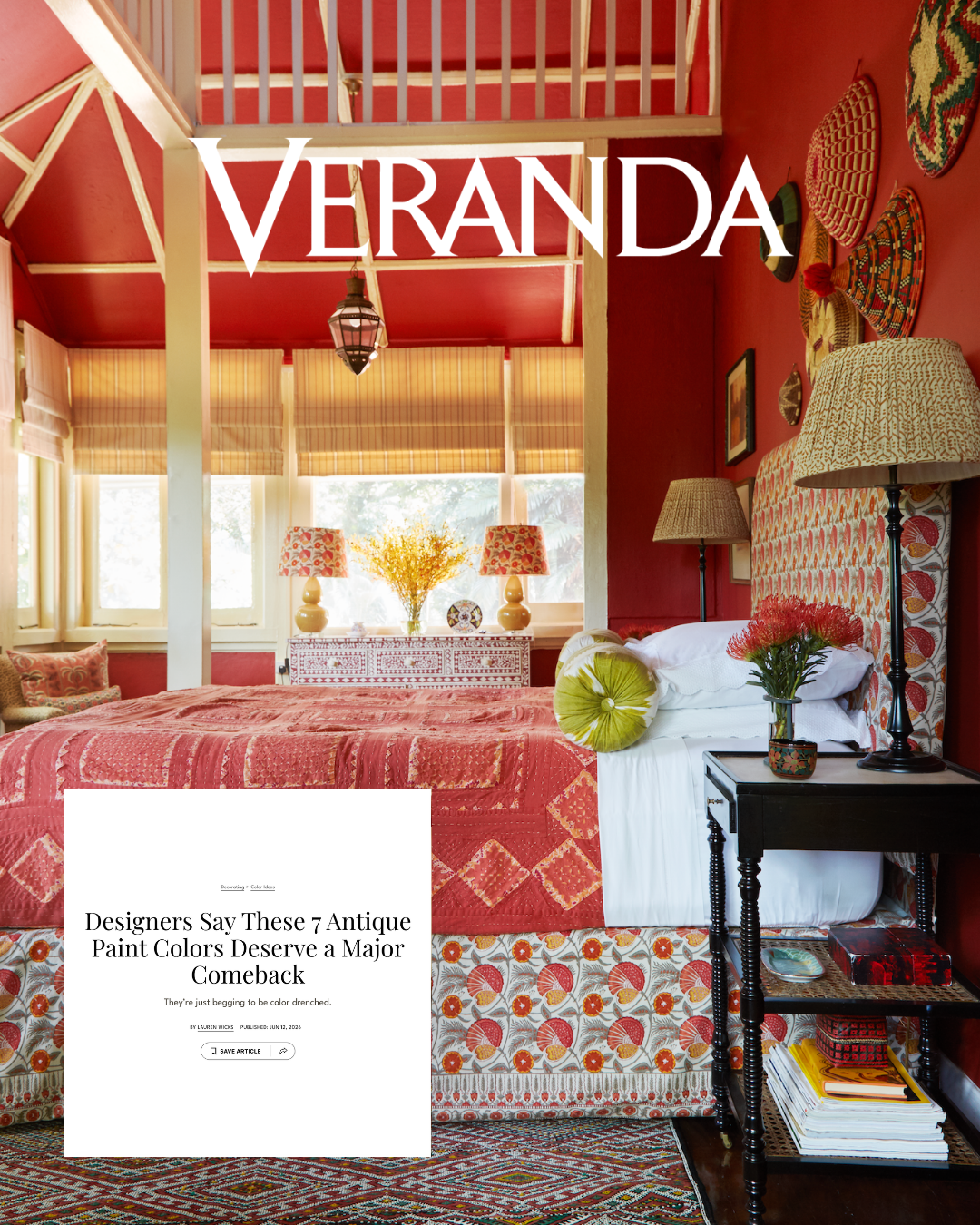 Elizabeth Hay x Veranda Magazine 