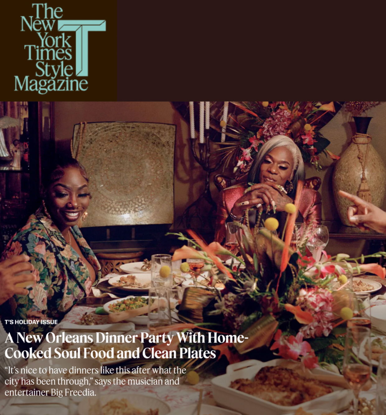 Big Freedia feature in T Style magazine 