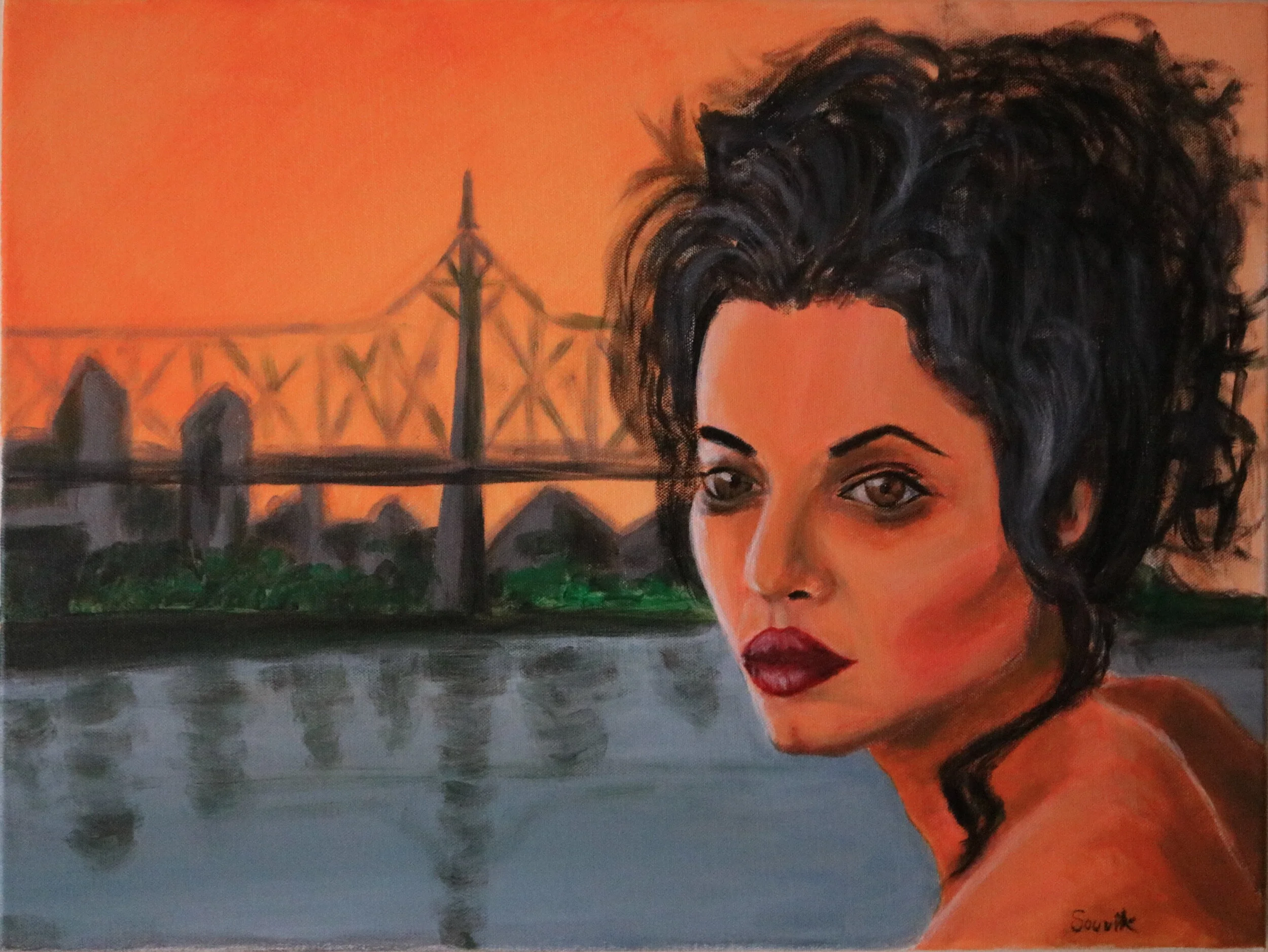 "Girl with a dream"
24*20" Acrylic on Canvas
