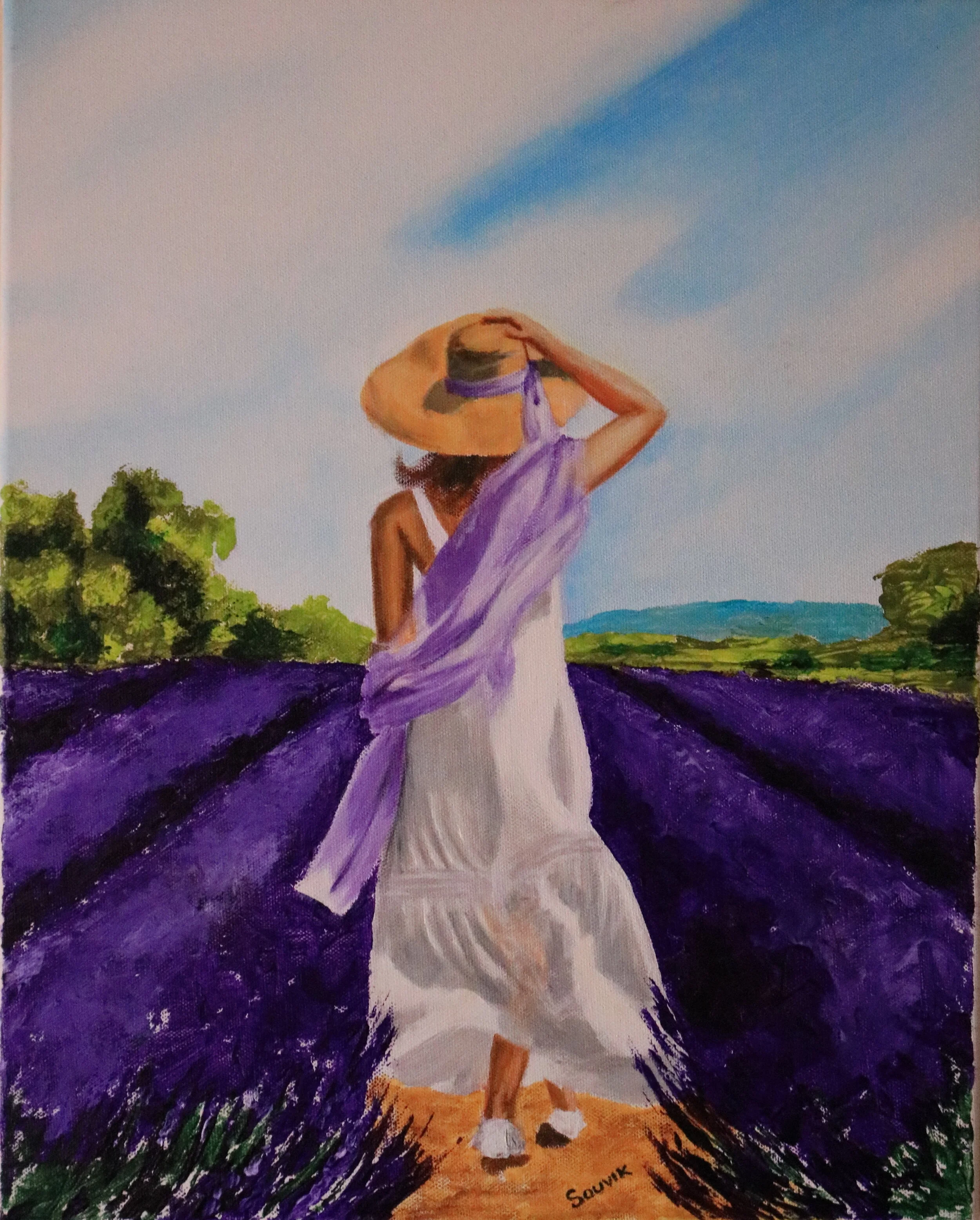 "Girl in the Lavender Garden"
Acrylic on Canvas (SOLD)