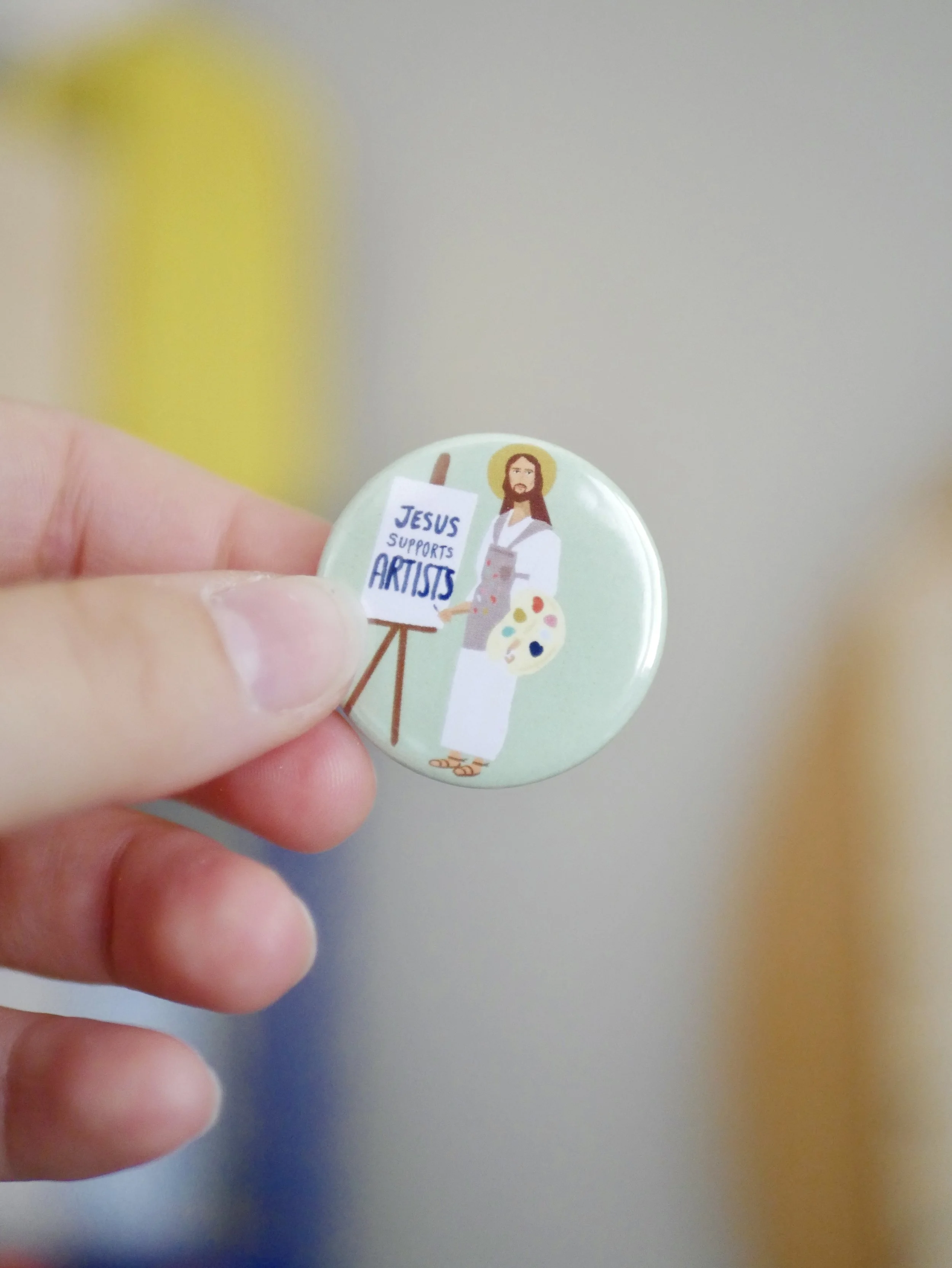"Jesus Supports Artists" ~ Pin