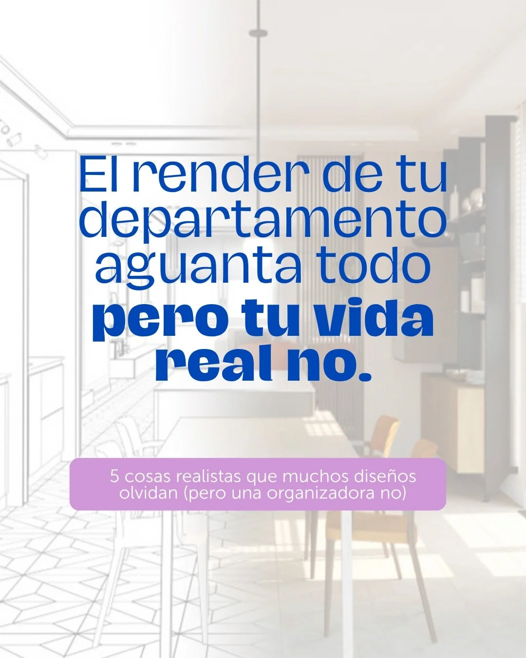 Hemos visto tantos dise&ntilde;os hermosos pero que no siempre consideran TODO lo que en el d&iacute;a a d&iacute;a usamos y necesitamos. 

Dise&ntilde;os limpios y minimalistas son bellos, pero si despu&eacute;s vas a terminar con desorden por no te
