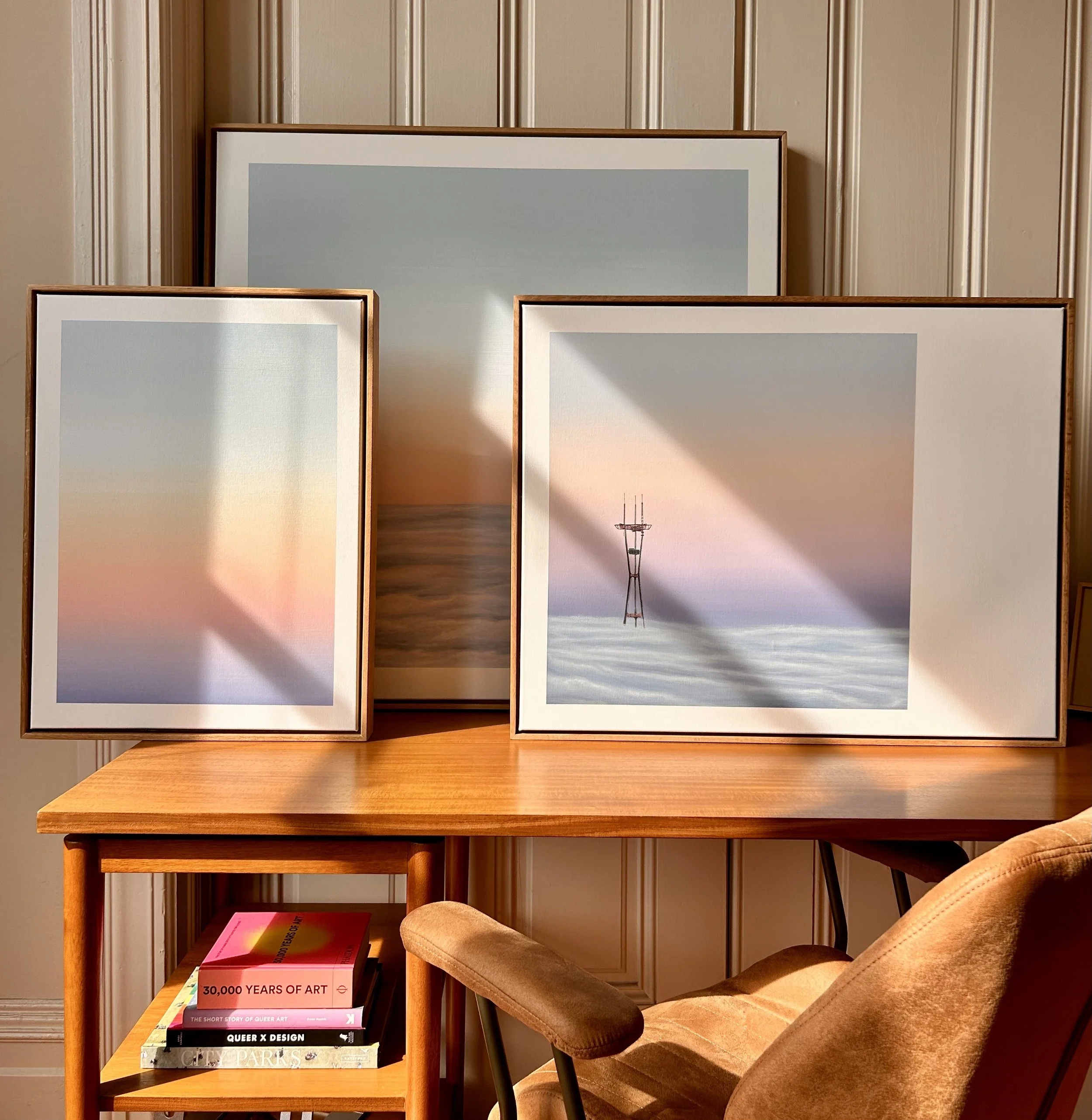 Demure Pieces on Desk with Light Beams 2.jpg