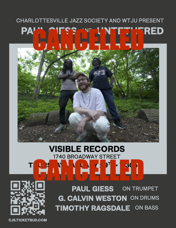 [CANCELLED] Charlottesville Jazz Society Concert