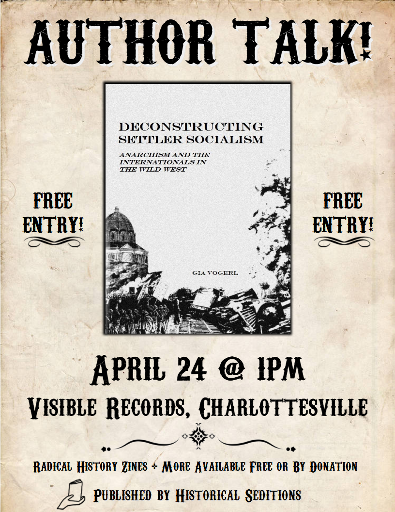 Author Talk: Deconstructing Settler Socialism