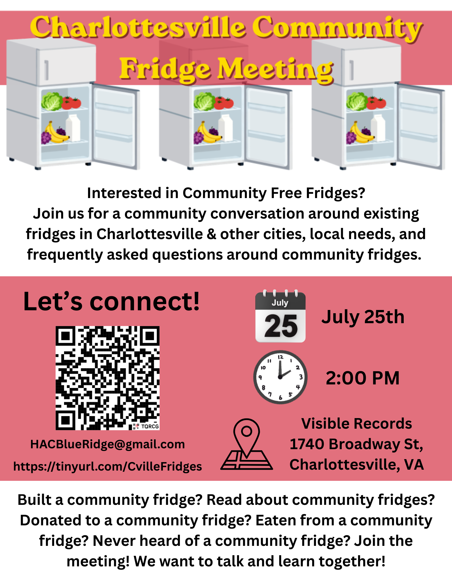 Little Free Fridge Public Meeting