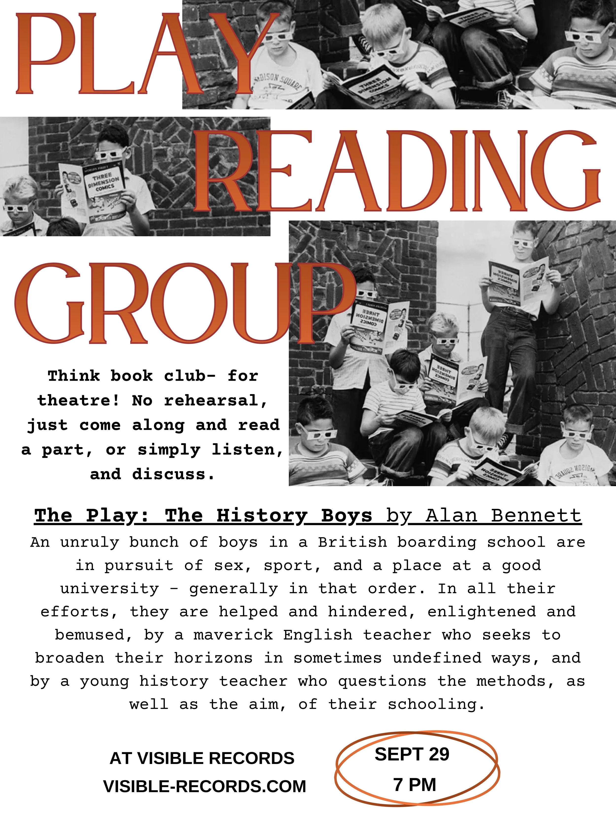 Play Reading: The History Boys by Alan Bennett