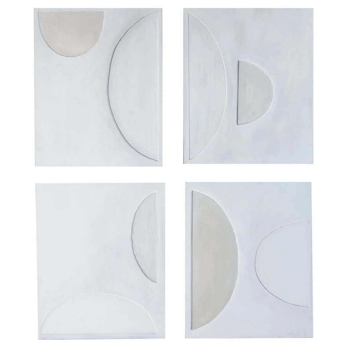 Untitled | 2020 | mixed media on wood cradled board | 10"x8" each | sold, private collection