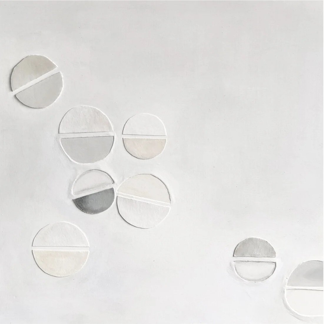 2020 | Phases | acrylic, pastels, caulk and pastels on panel