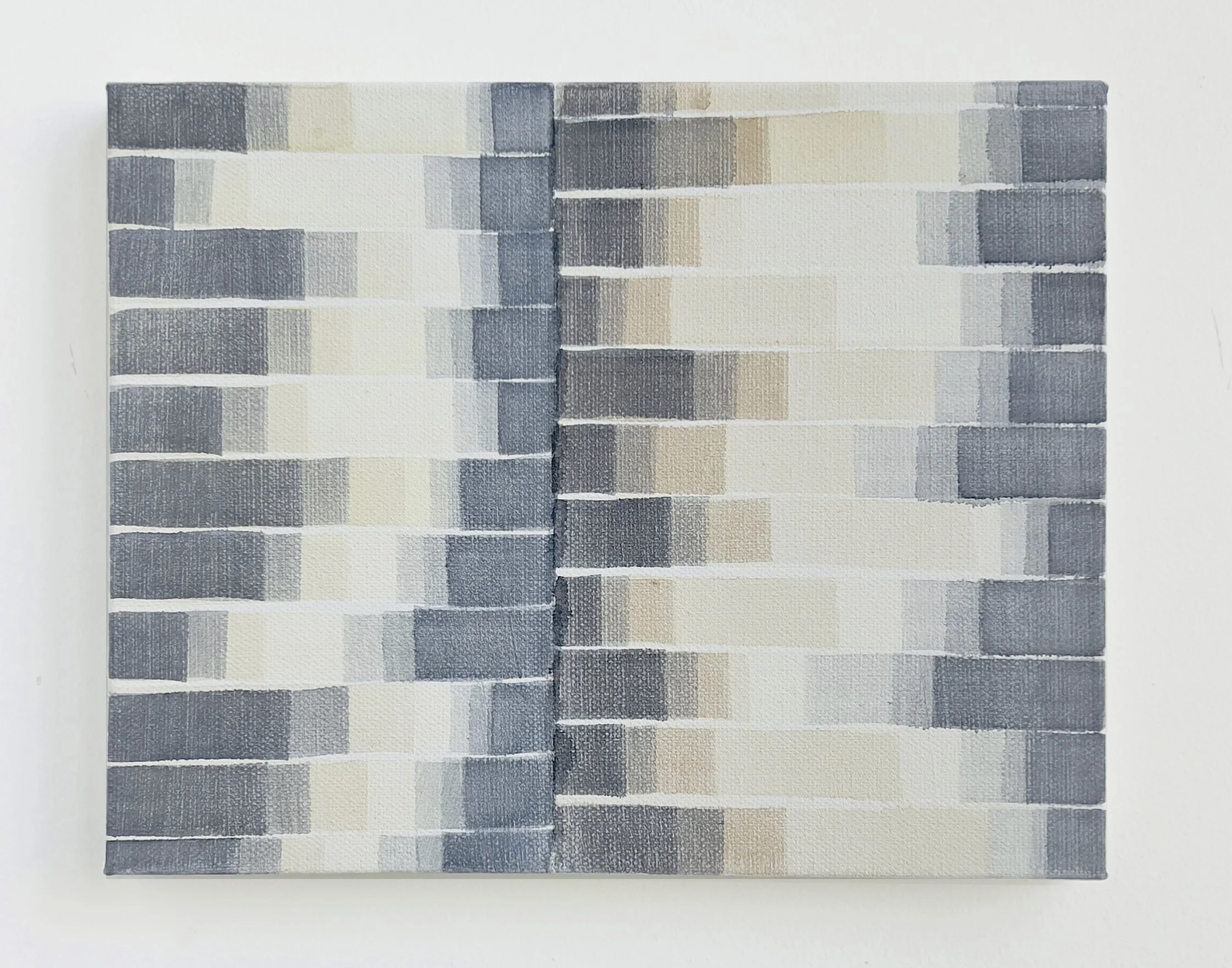 Whispered Glow III | 2024 | Watercolor, graphite and cold wax on canvas| 8"x10"
