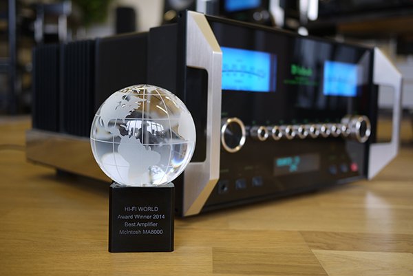 McIntosh MA-8000 solid state integrated amplifier, $6000
talk about pounds per dollar (99.9 lbs), this fabulous solid state integrated amplifier from McIntosh also offers incredible power output at 300WPC into 8 ohms. Now discontinued in 2017, this