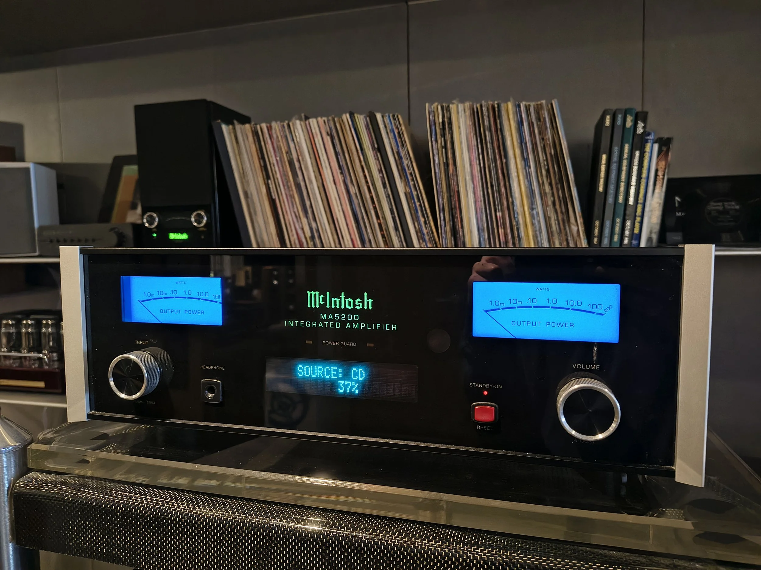 McIntosh MA5200, $3500.

This is a newer McIntosh solid state integrated amplifier with a conservatively rated output of 100wpc. This particular model was produced from 2013-2018, and was replaced with the nearly identical MA5300, which is still in p