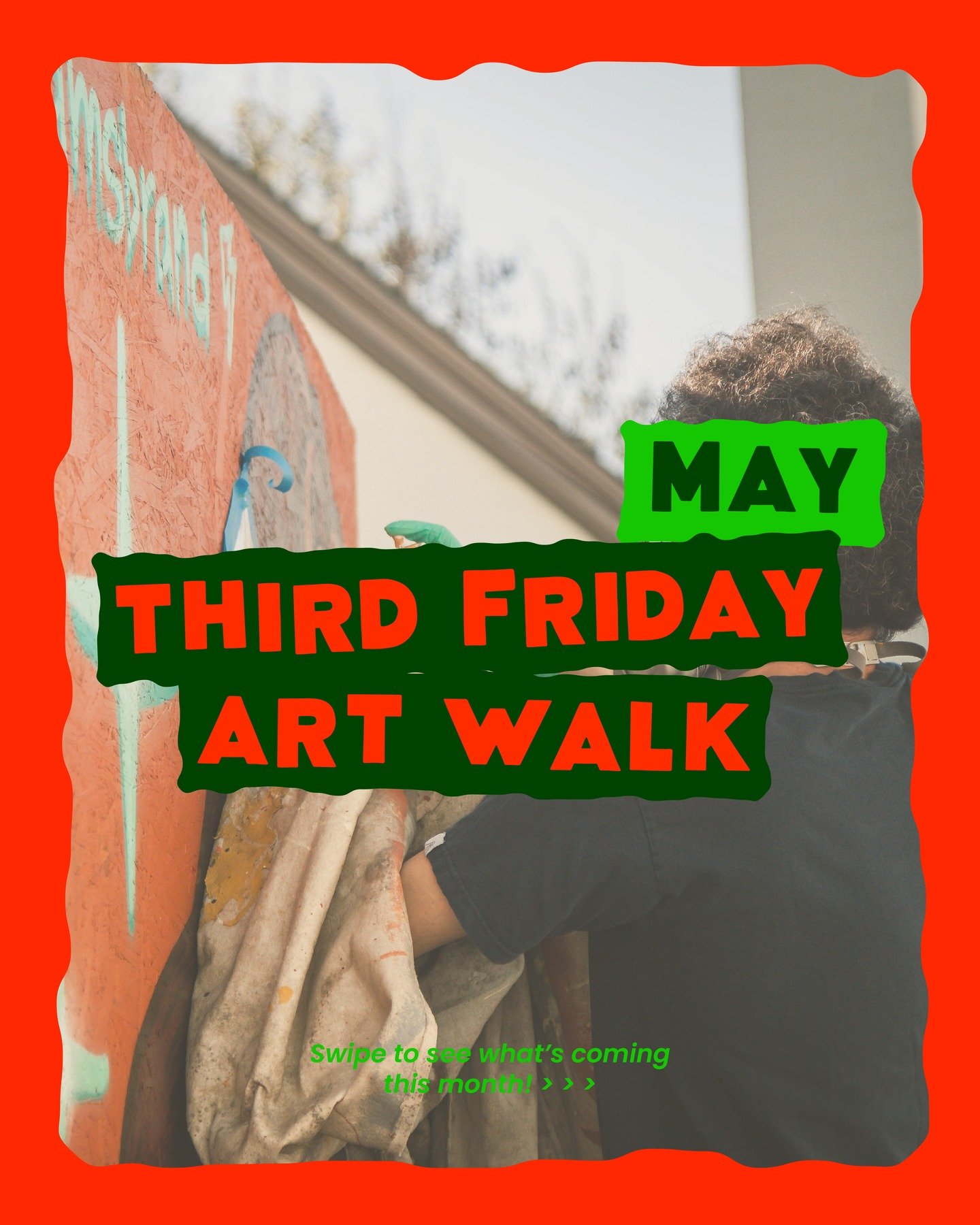 The May #ThirdFridayArtWalk is here!

Check out some of the cool stops we have this month (including awesome returners) this Friday, May 16th from 5-8 PM! 

📍 6th Street Studios &amp; Art Center - @sobacollective and @thejamsbrand are bringing Art &
