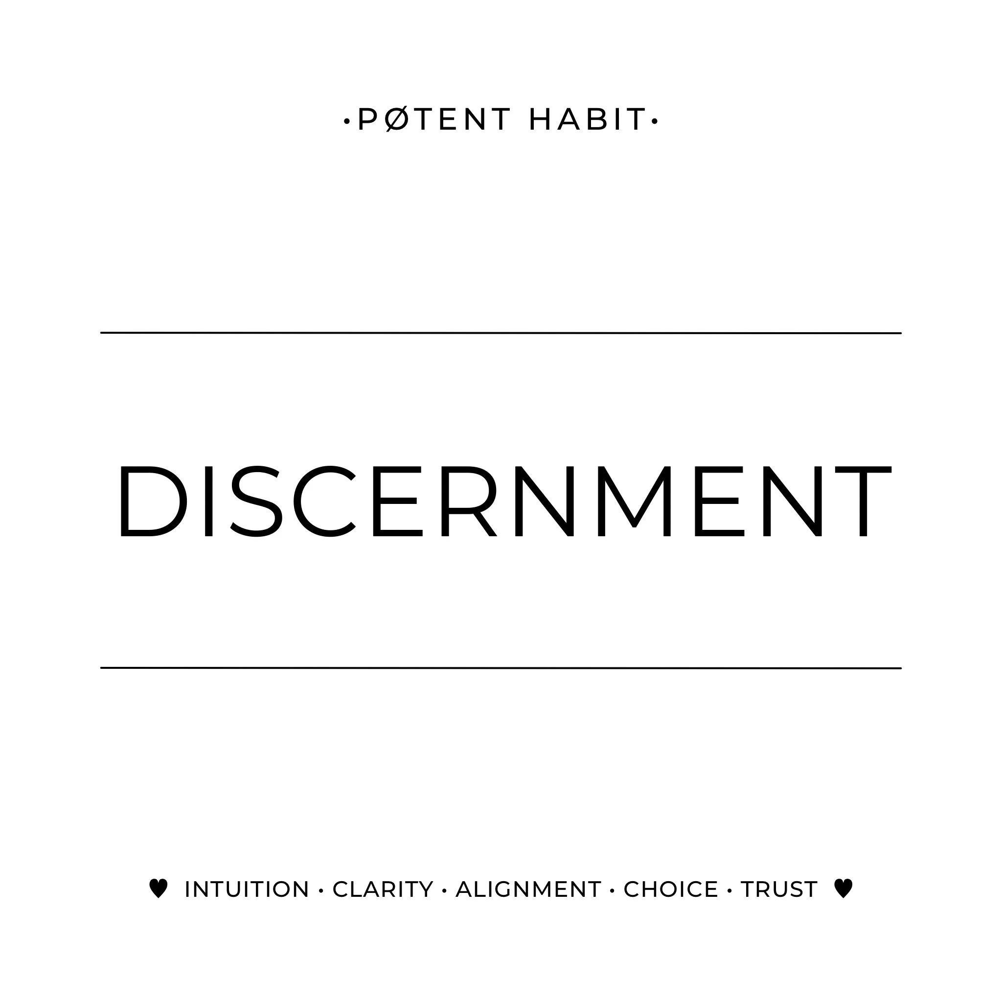 &middot; ＫＮＯＷ  ＹＯＵＲ  ＹＥＳ&middot;
Discernment is everywhere.

In what we eat. Who we love. Where we go. What we tolerate. Who we trust. When we stay. When we leave. What we create. And who we invite to help us create it.

It&rsquo;s not always about c
