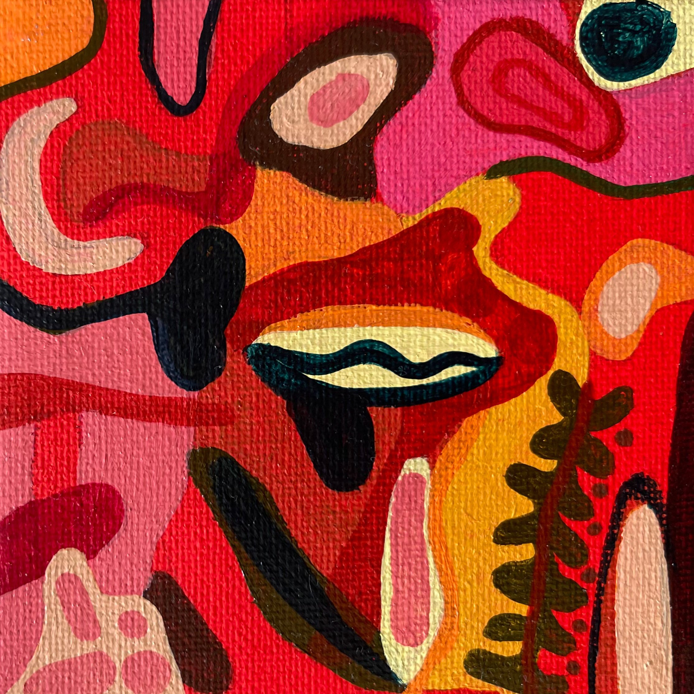 Anger (2021), acrylic on canvas, 10cm x 10cm, private collection