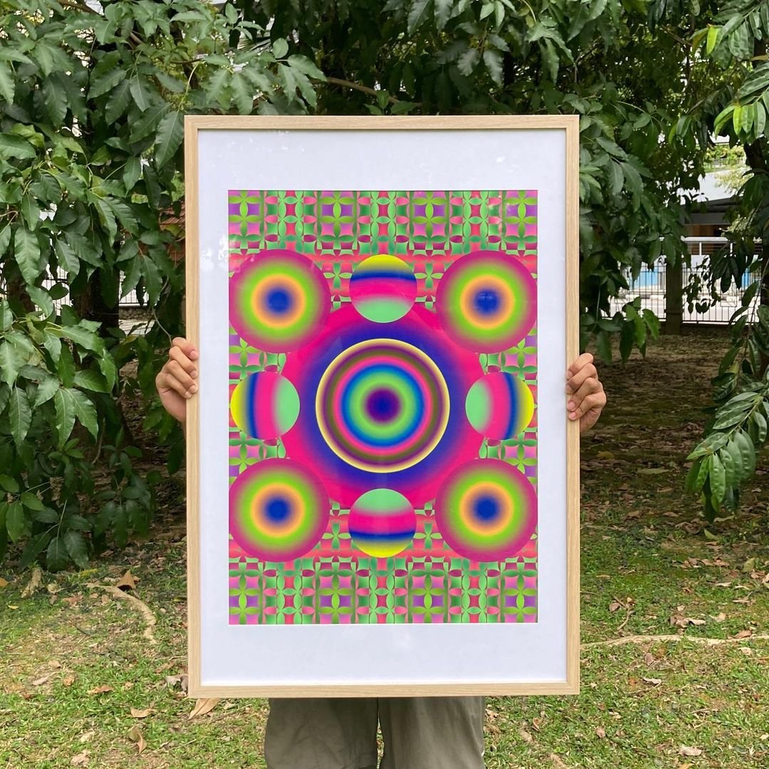 The False Layers of Reality (2023), digital artwork printed on synthetic glossy paper. A1 size, 59.4 × 84.1 cm