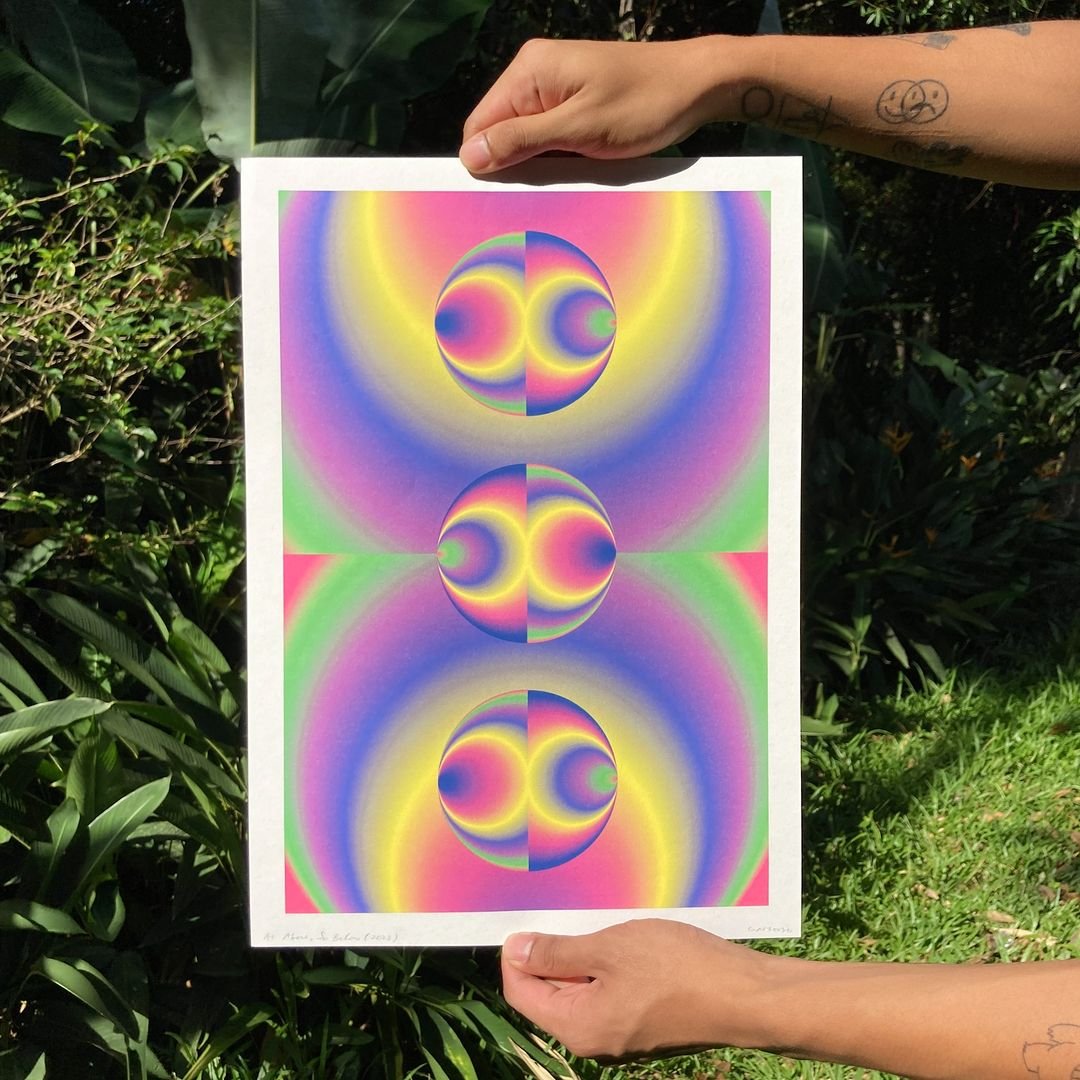 As Above, So Below (2023), digital artwork printed on 170gsm 'Maple White' acid-free paper. A3 size, 29.7cm x 42cm