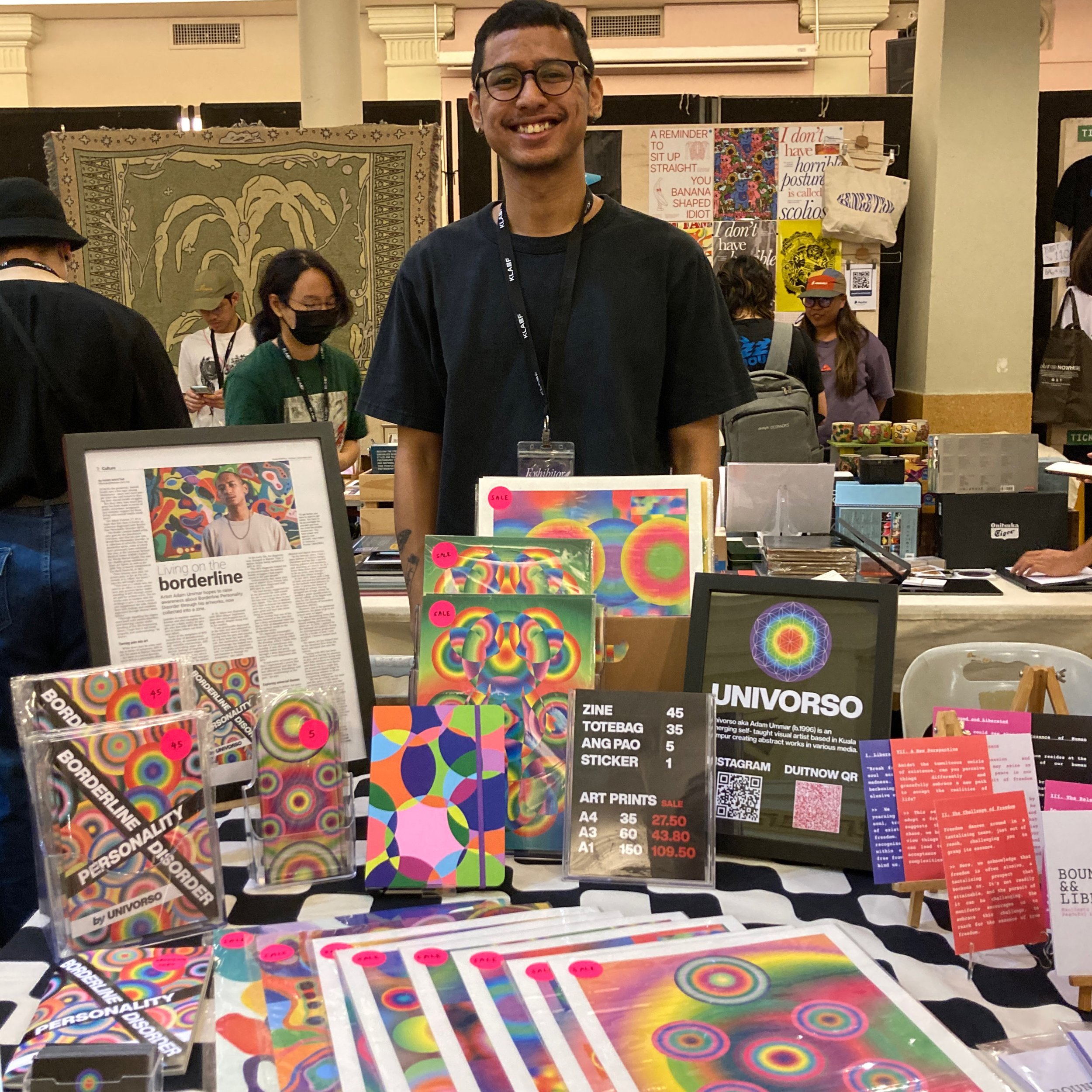 My booth at KL Art Book Fair 2023, 8-10 December held at KL Selangor Chinese Assembly Hall.