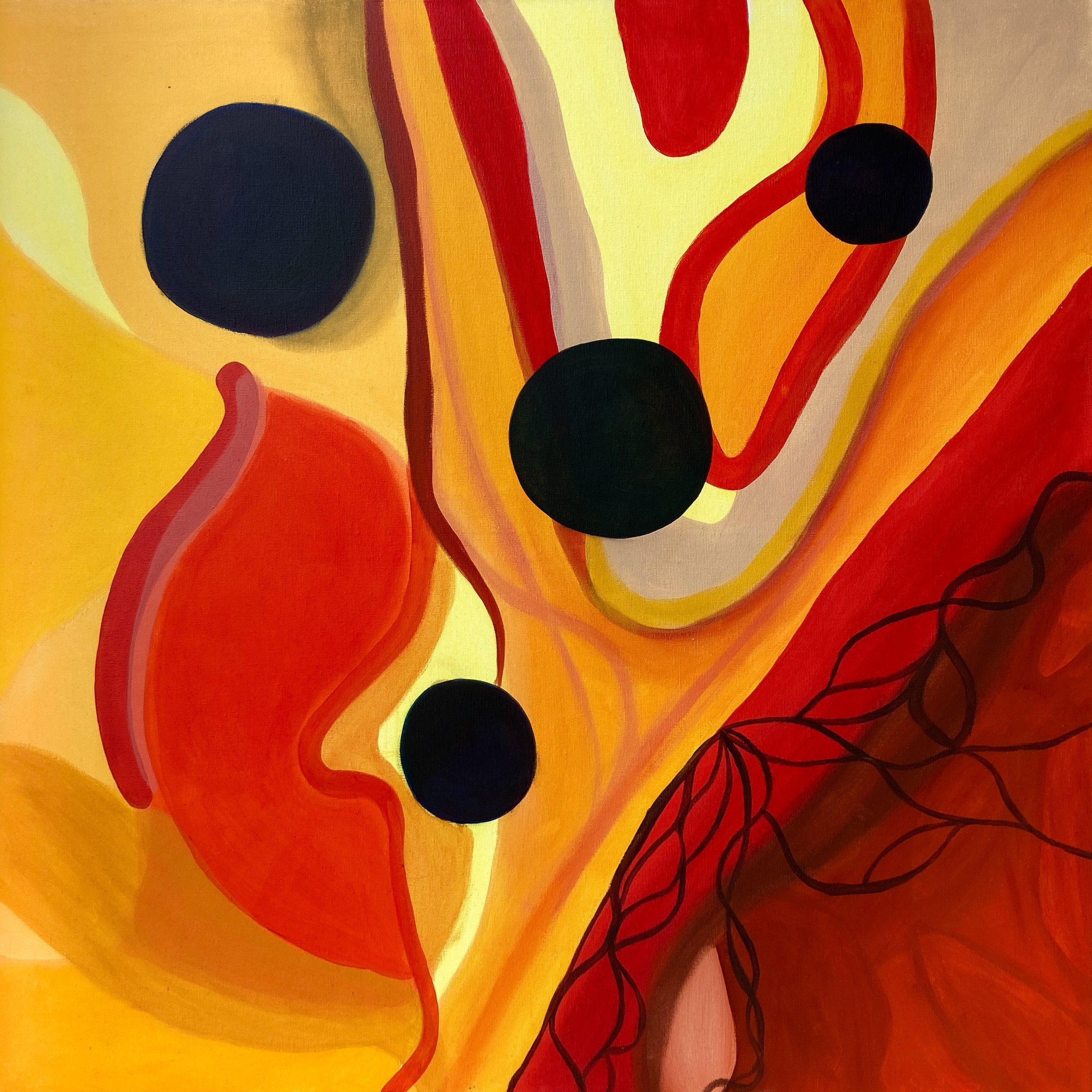 Matahari (2022), acrylic on canvas, 70cm x 70cm
