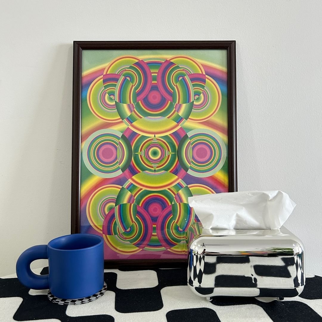 Wavelengths (2024), digital artwork printed on 170gsm 'Maple White' acid-free paper. A3 size, 29.7cm x 42cm