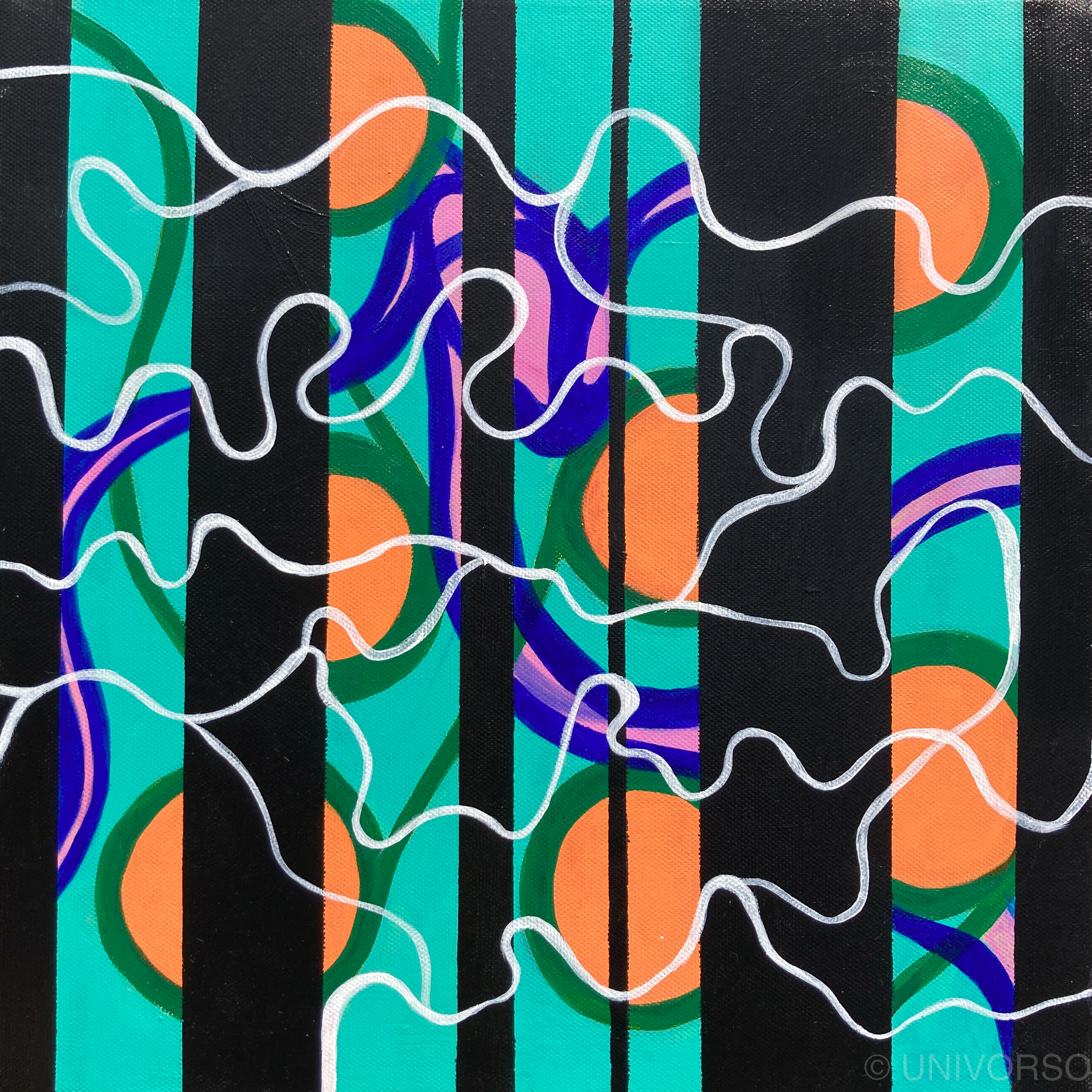 I Don't Want To Hurt Myself Anymore III (2023), acrylic on canvas, 30.5cm x 30.5cm
