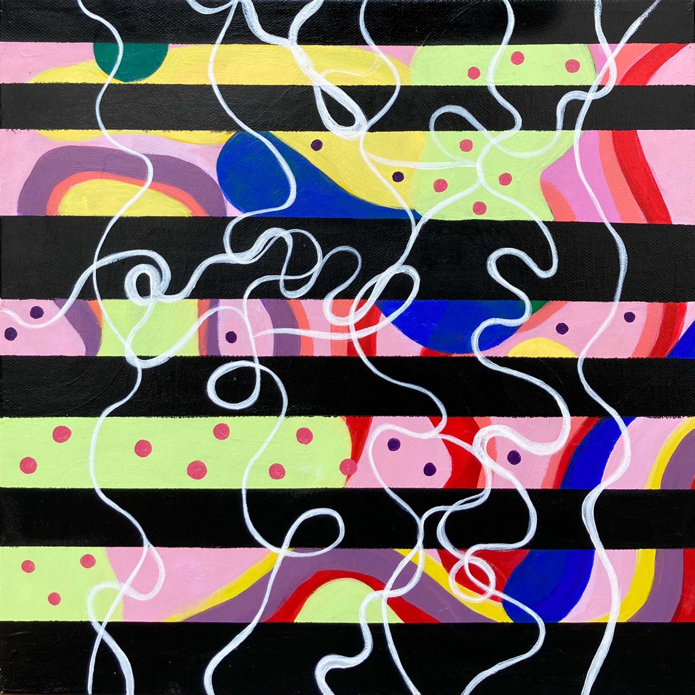 I Don't Want To Hurt Myself Anymore V (2023), acrylic on canvas, 30.5cm x 30.5cm