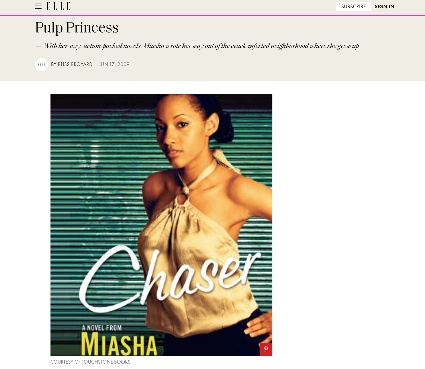 “Pulp Princess” Elle Magazine, July 2009 (Copy)