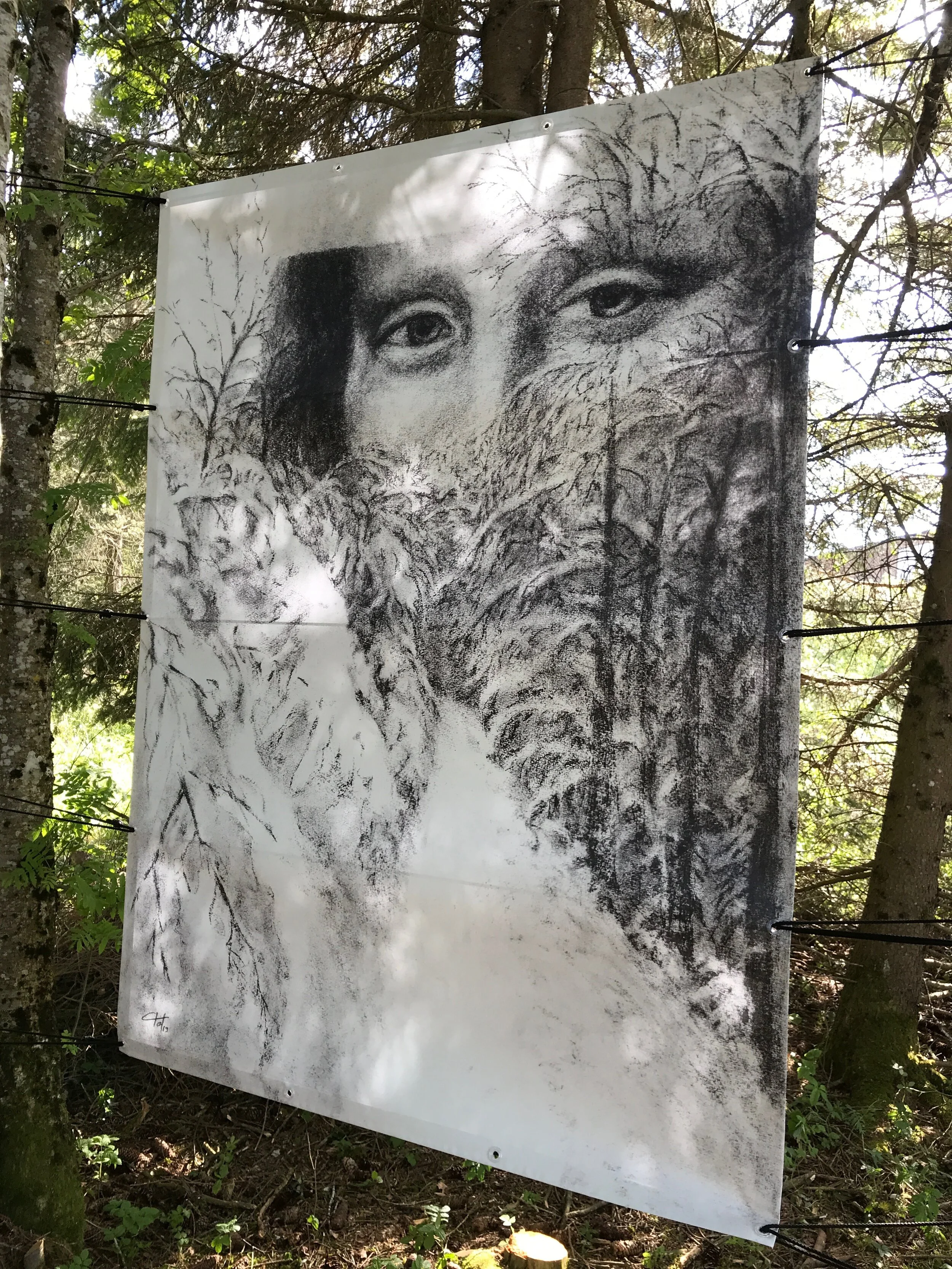 "Regarde."  Oeuvre réalisée pour l'expo 2020 Nature&amp;Industrie, L'Essor, 1347 Le Sentier